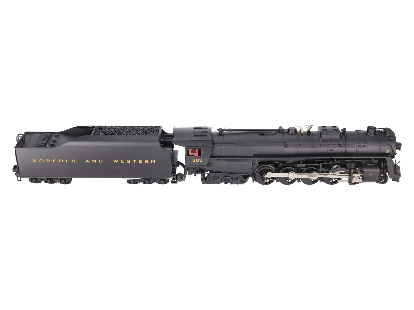 MTH 20-3058-1 N&W 4-8-4 Unshrouded J-Class Steam Loco & Tender #605 with PS2 EX/Box