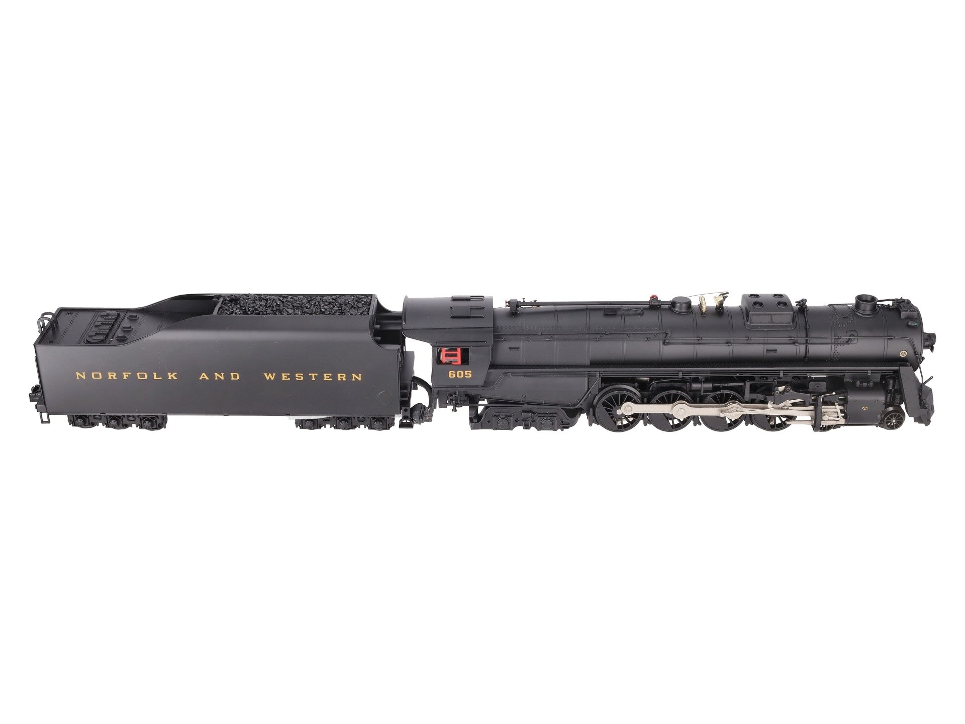 MTH 20-3058-1 N&W 4-8-4 Unshrouded J-Class Steam Loco & Tender #605 with PS2 EX/Box