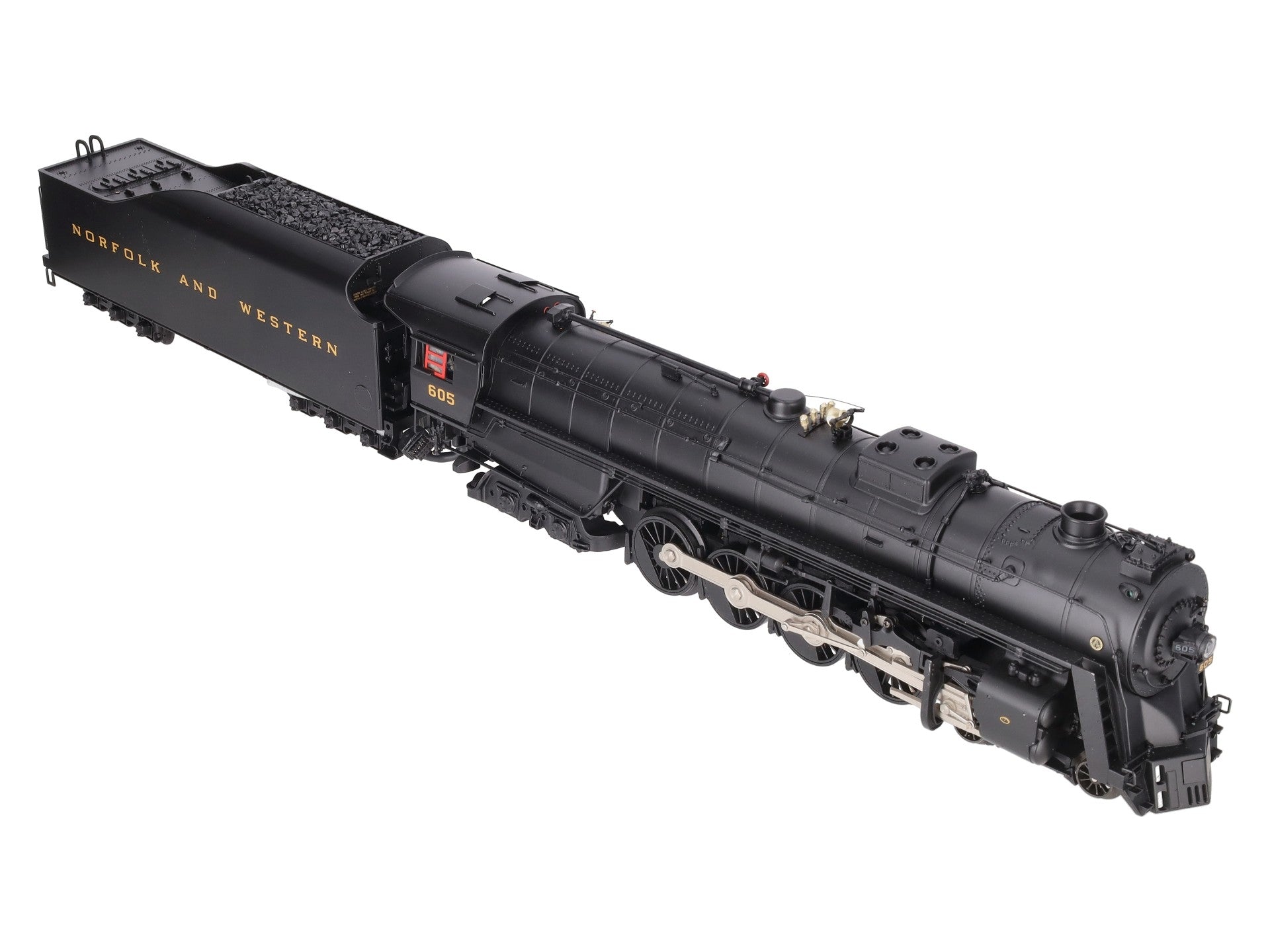 MTH 20-3058-1 N&W 4-8-4 Unshrouded J-Class Steam Loco & Tender #605 with PS2 EX/Box