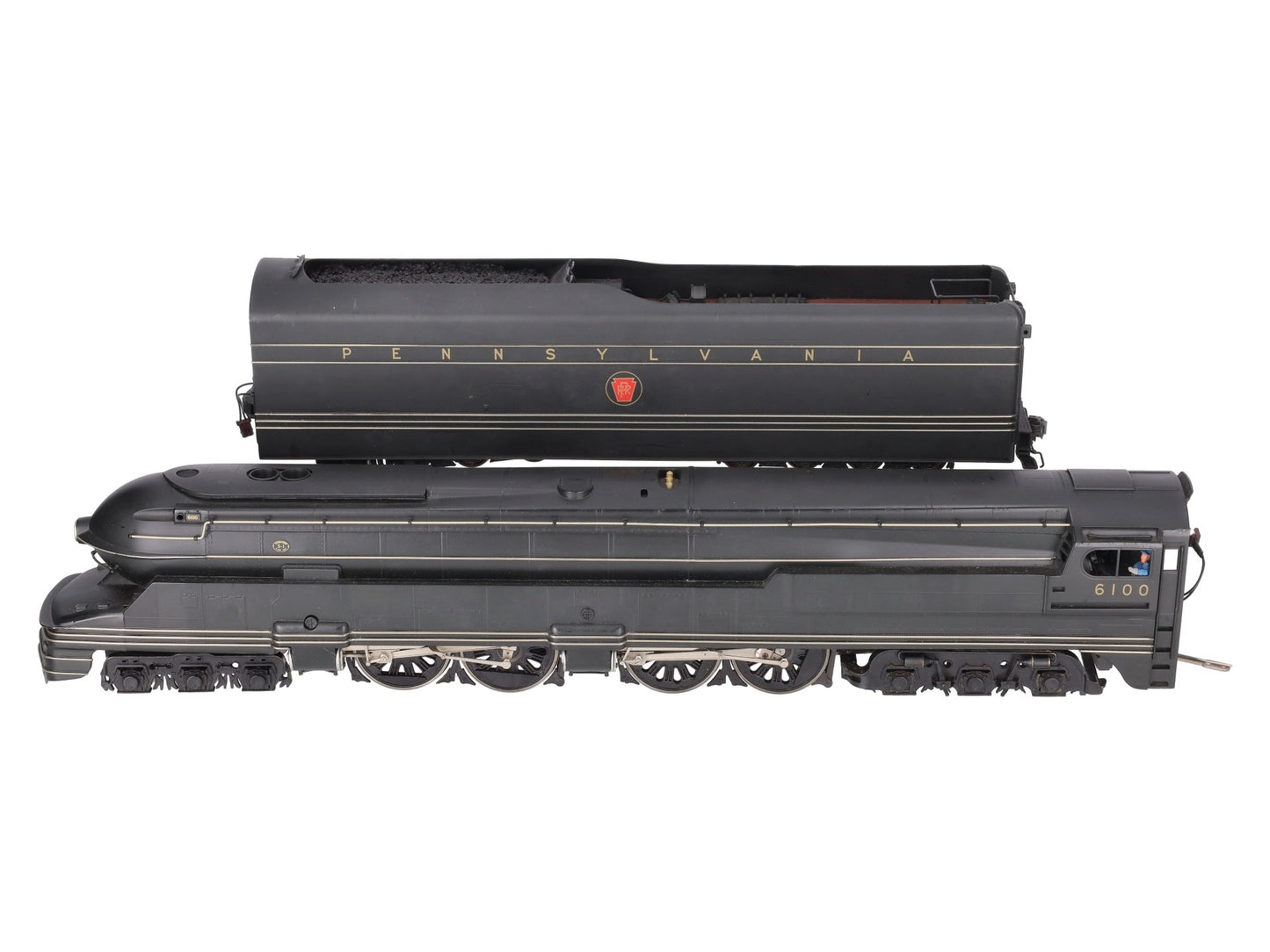 Sunset Models O Scale BRASS PRR S-1 6-4-4-6 Skirted Steam Loco #6100 - 2 Rail EX/Box