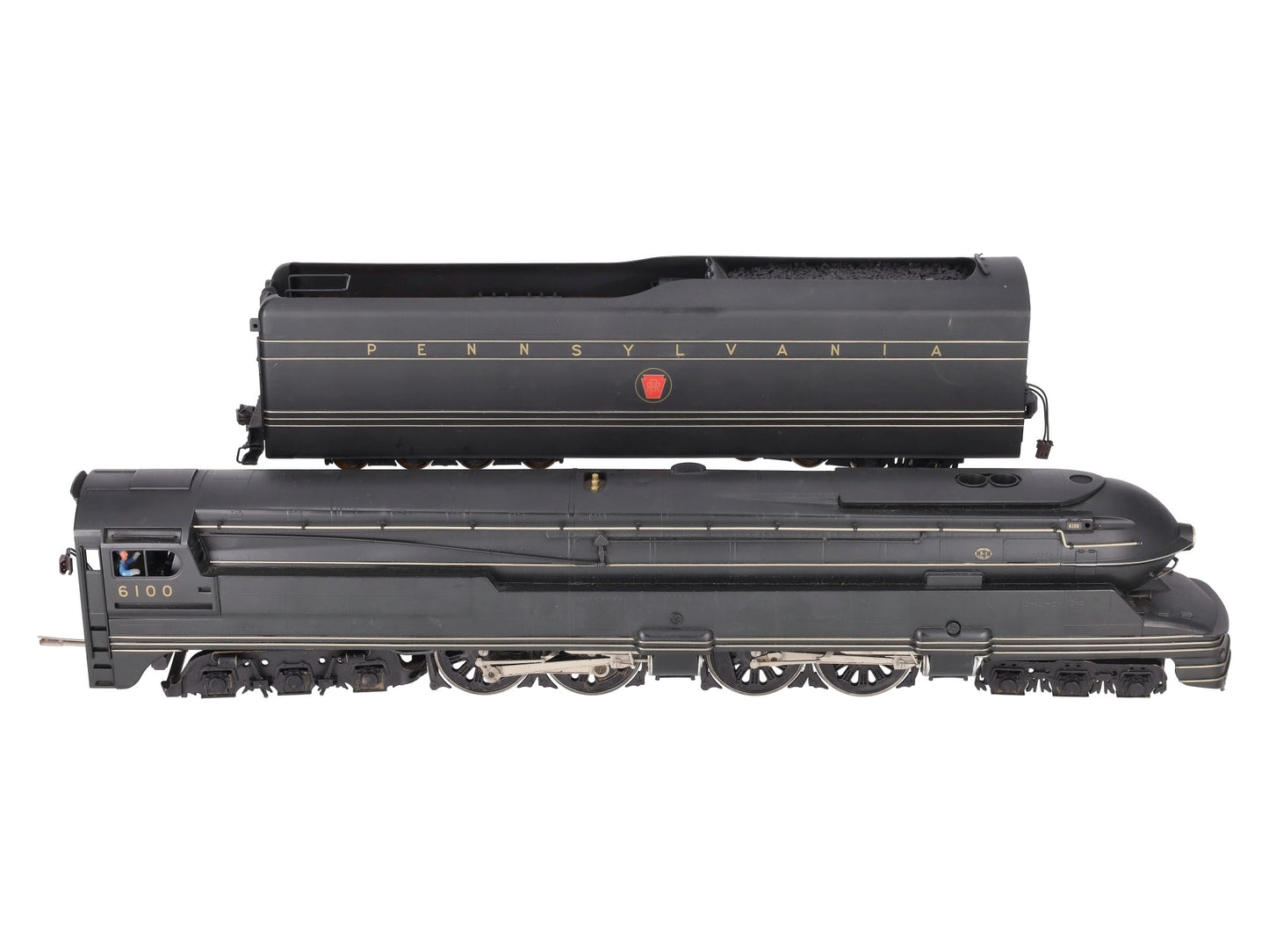 Sunset Models O Scale BRASS PRR S-1 6-4-4-6 Skirted Steam Loco #6100 - 2 Rail EX/Box