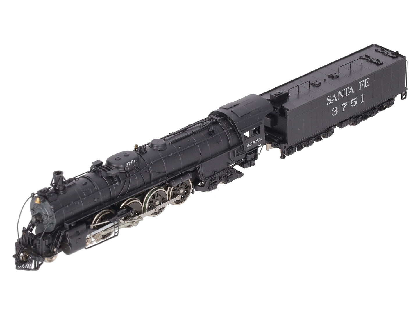 Hallmark Models 3751 N Scale Brass Santa Fe 4-8-4 Steam Locomotive #3751 EX/Box