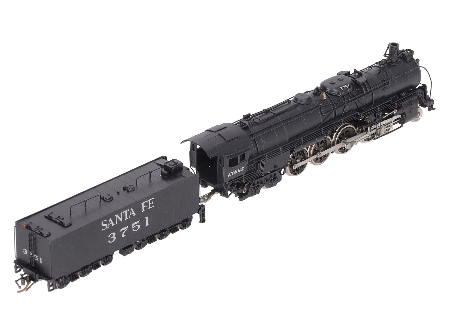 Hallmark Models 3751 N Scale Brass Santa Fe 4-8-4 Steam Locomotive #3751 EX/Box