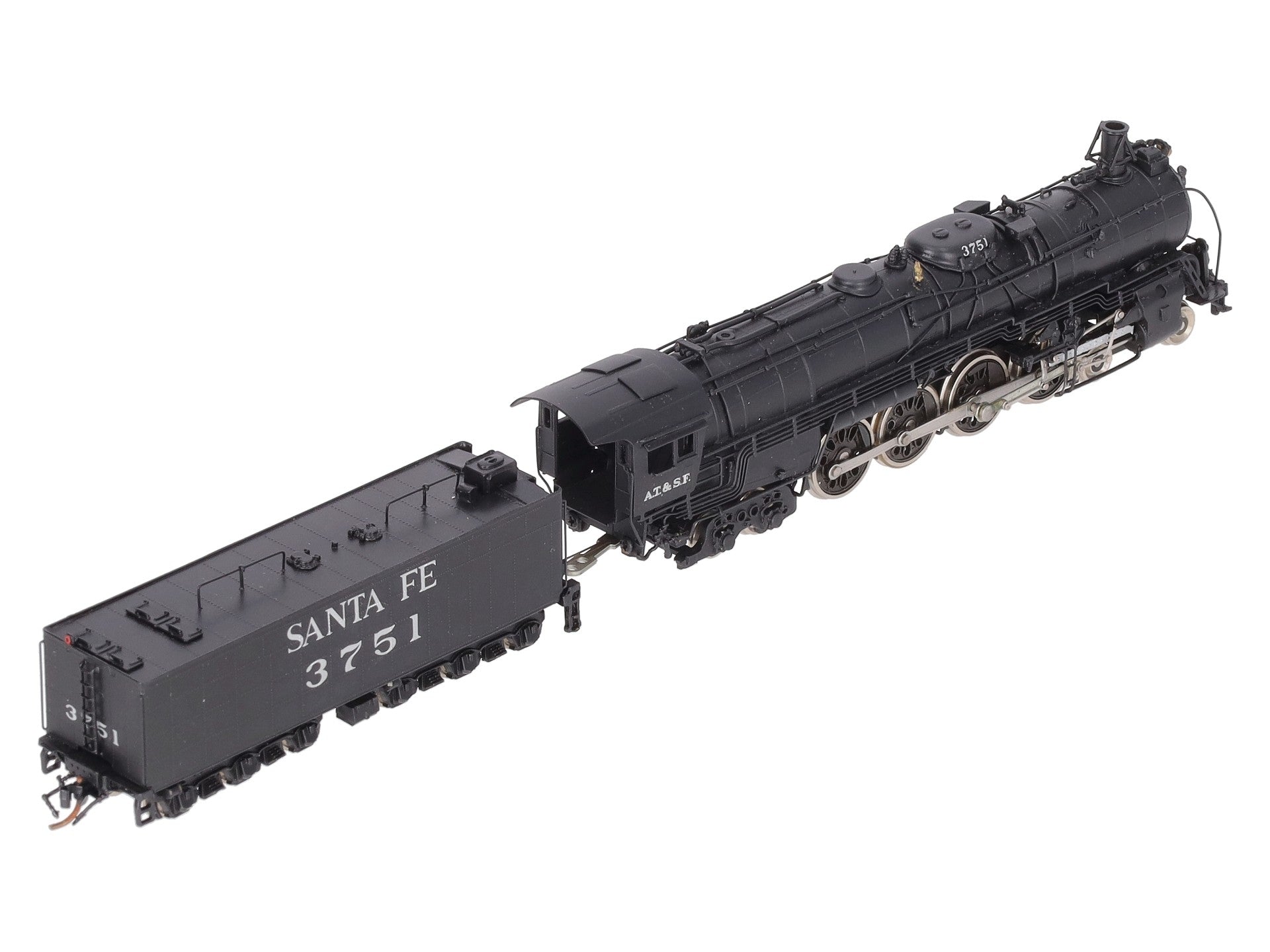 Hallmark Models 3751 N Scale Brass Santa Fe 4-8-4 Steam Locomotive #3751 EX/Box
