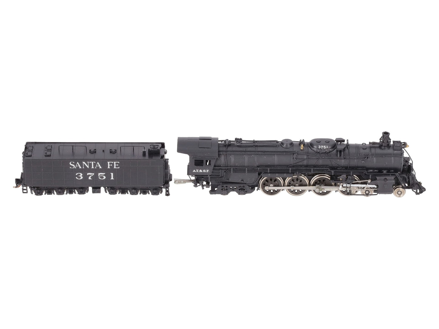 Hallmark Models 3751 N Scale Brass Santa Fe 4-8-4 Steam Locomotive #3751 EX/Box