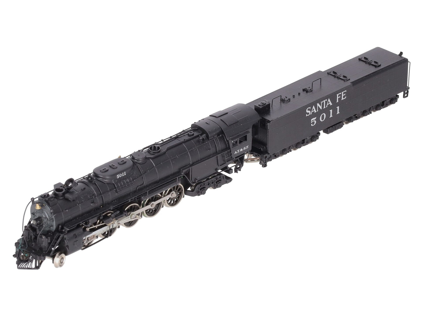 Hallmark Models 5011 N Brass Santa Fe 2-10-4 Steam Locomotive w/Tender #5011 EX/Box