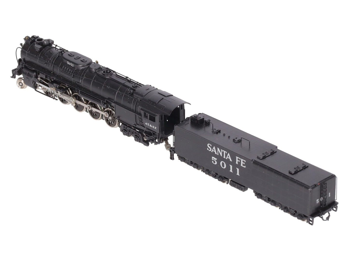 Hallmark Models 5011 N Brass Santa Fe 2-10-4 Steam Locomotive w/Tender #5011 EX/Box