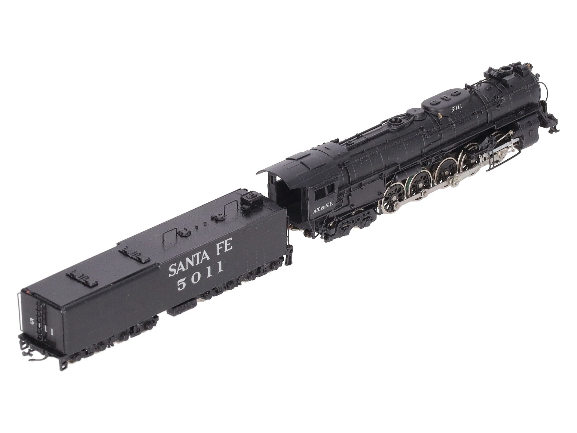 Hallmark Models 5011 N Brass Santa Fe 2-10-4 Steam Locomotive w/Tender #5011 EX/Box