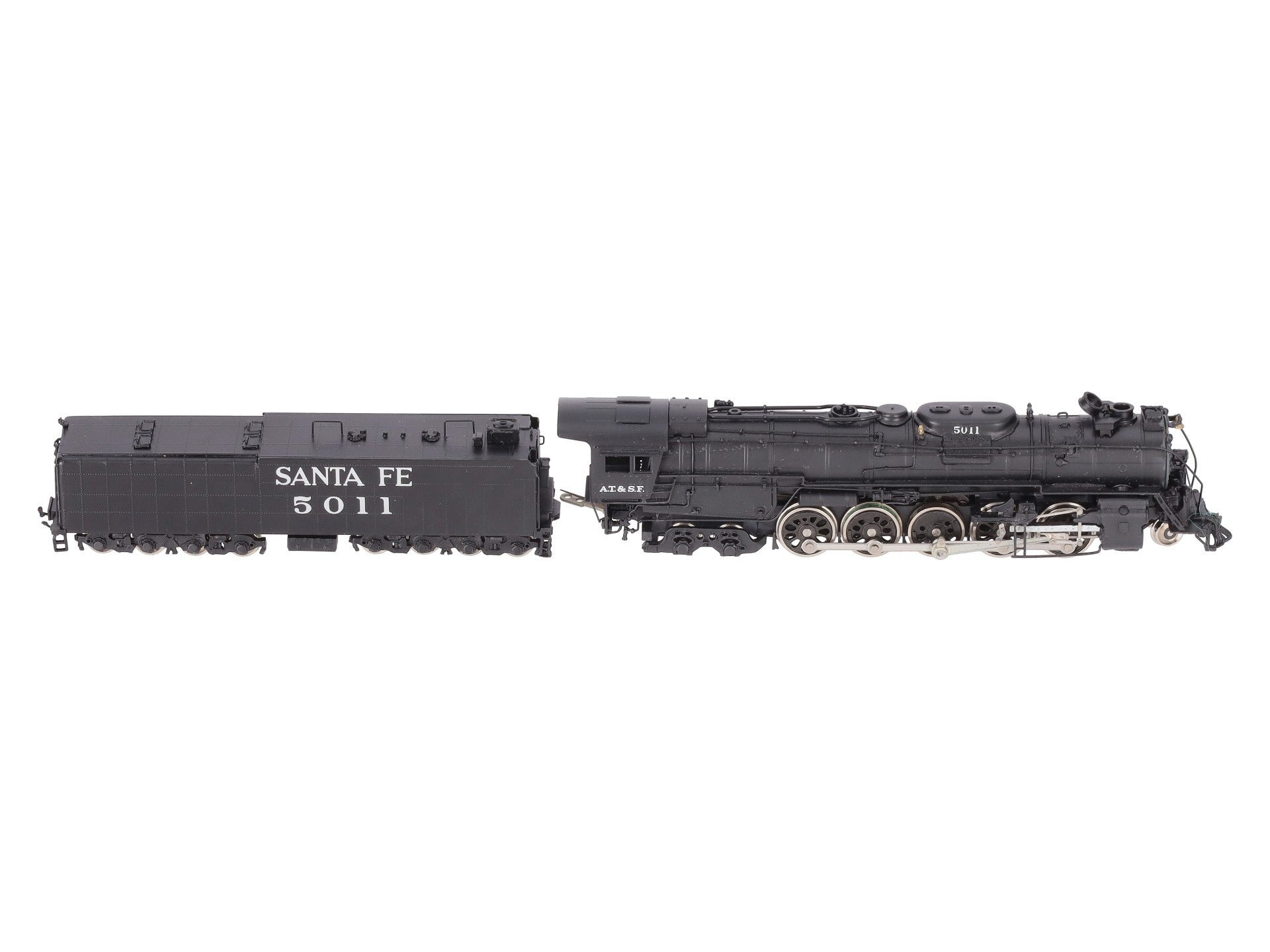 Hallmark Models 5011 N Brass Santa Fe 2-10-4 Steam Locomotive w/Tender #5011 EX/Box
