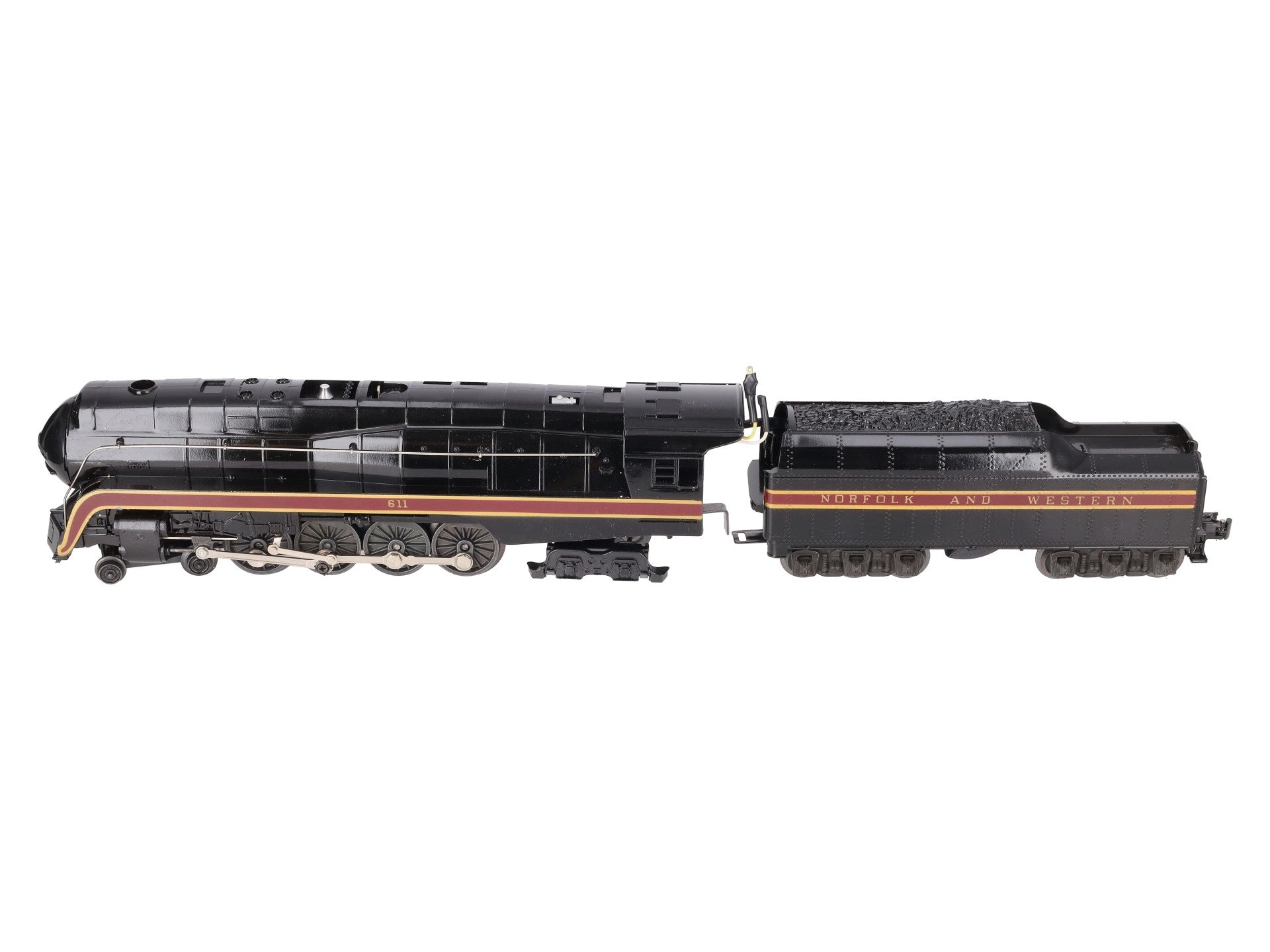Lionel 6-8100 O Gauge Norfolk & Western 4-8-4 Steam Locomotive & Tender #611 VG/Box