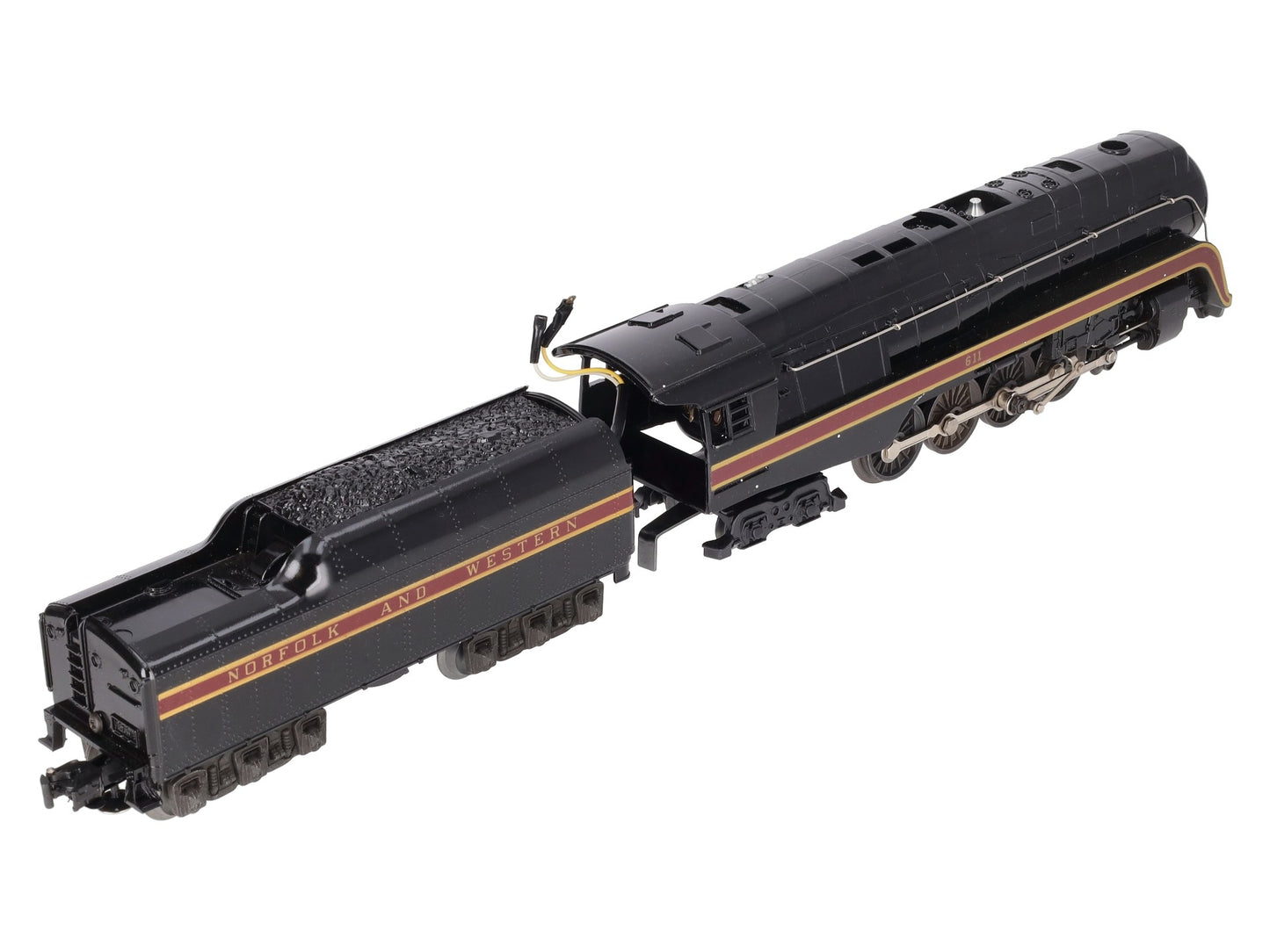 Lionel 6-8100 O Gauge Norfolk & Western 4-8-4 Steam Locomotive & Tender #611 VG/Box
