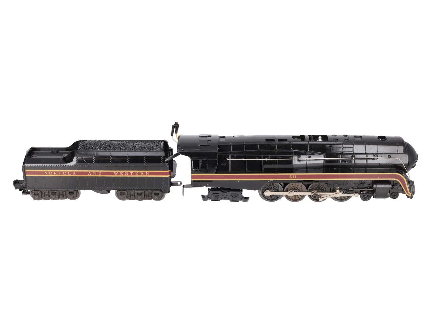Lionel 6-8100 O Gauge Norfolk & Western 4-8-4 Steam Locomotive & Tender #611 VG/Box