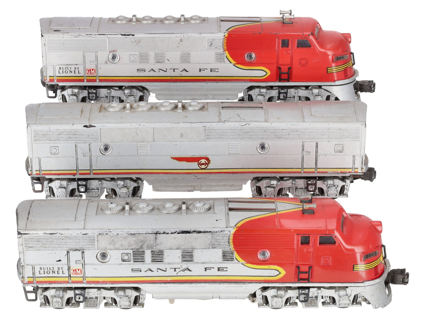 Lionel 2343 Vintage O Santa Fe F3 ABA Diesel Locomotive Set VG