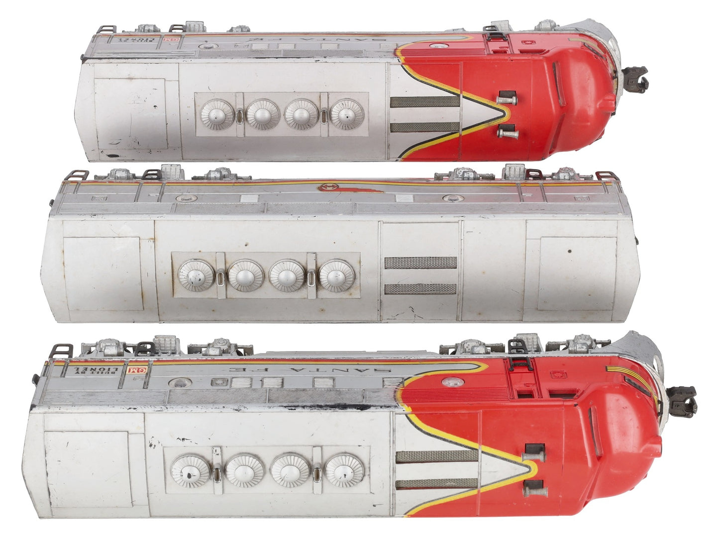Lionel 2343 Vintage O Santa Fe F3 ABA Diesel Locomotive Set VG