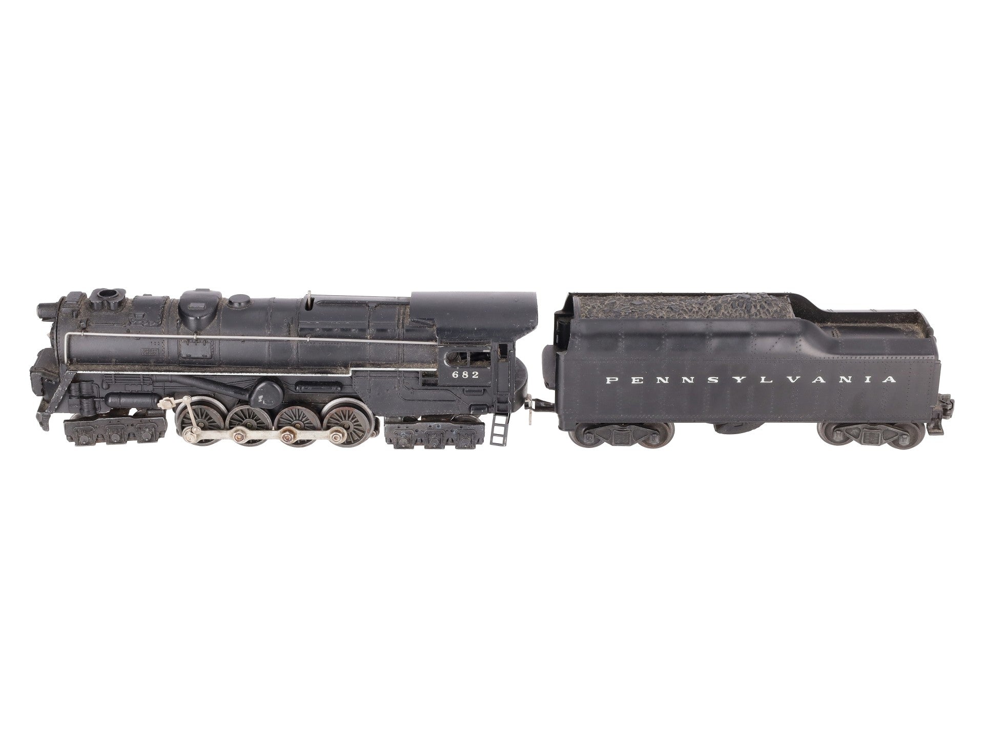 Lionel 682 Vintage O Postwar PRR 6-8-6 Steam Locomotive w/2046W-50 Tender VG