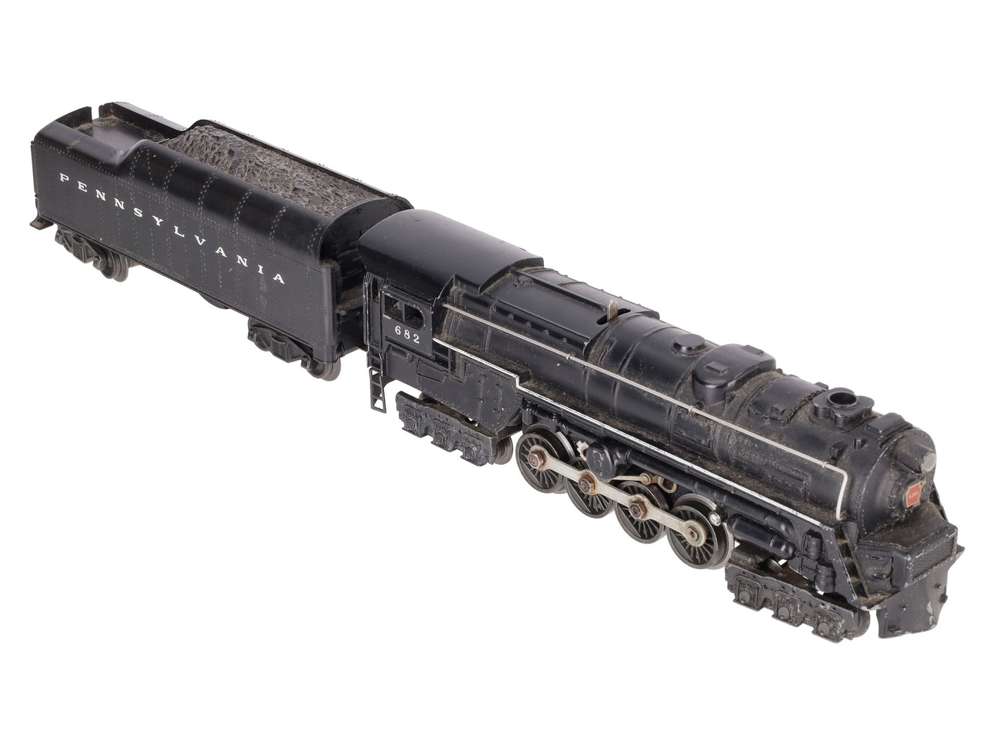 Lionel 682 Vintage O Postwar PRR 6-8-6 Steam Locomotive w/2046W-50 Tender VG