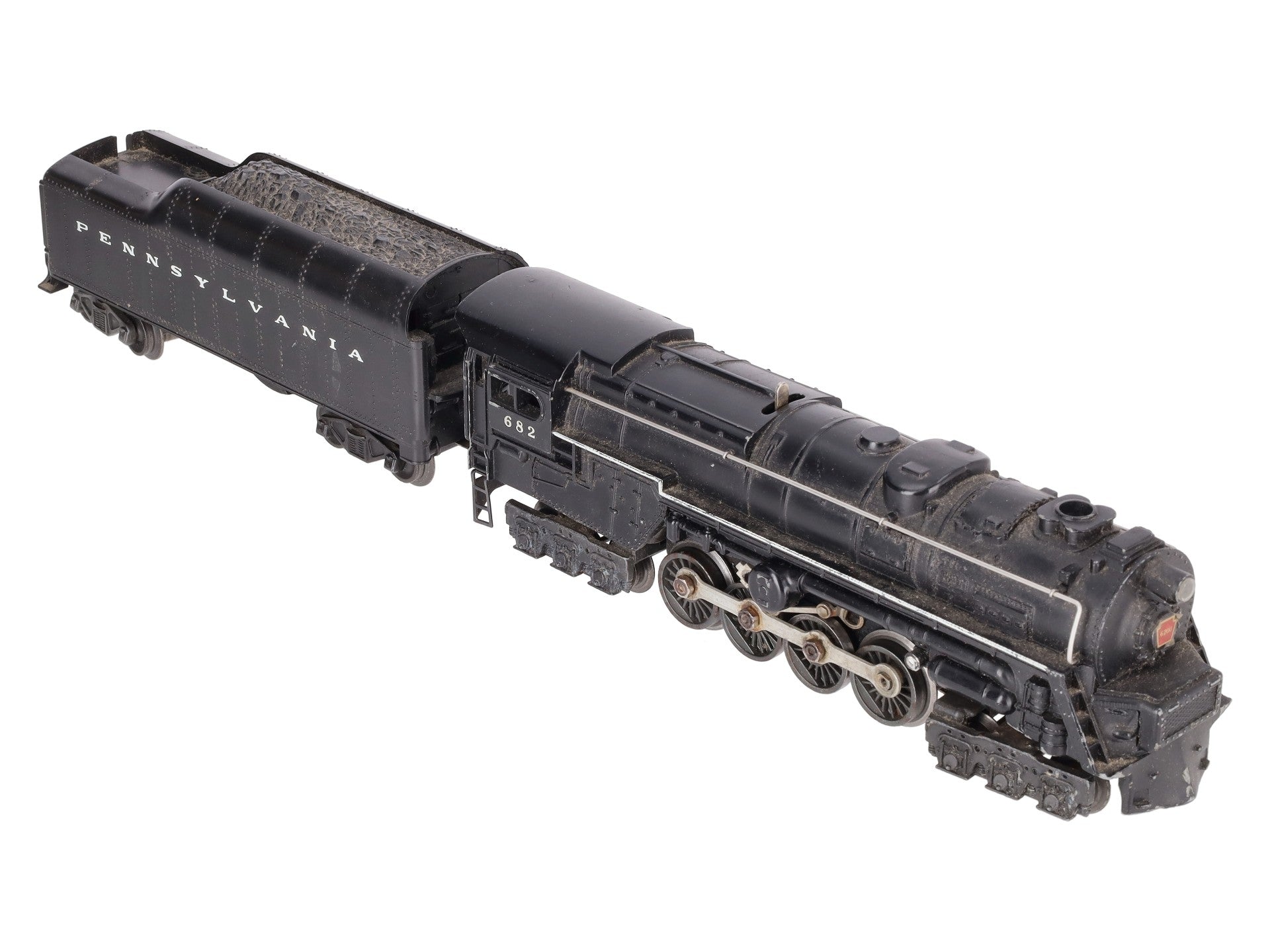 Lionel 682 Vintage O Postwar PRR 6-8-6 Steam Locomotive w/2046W-50 Tender VG