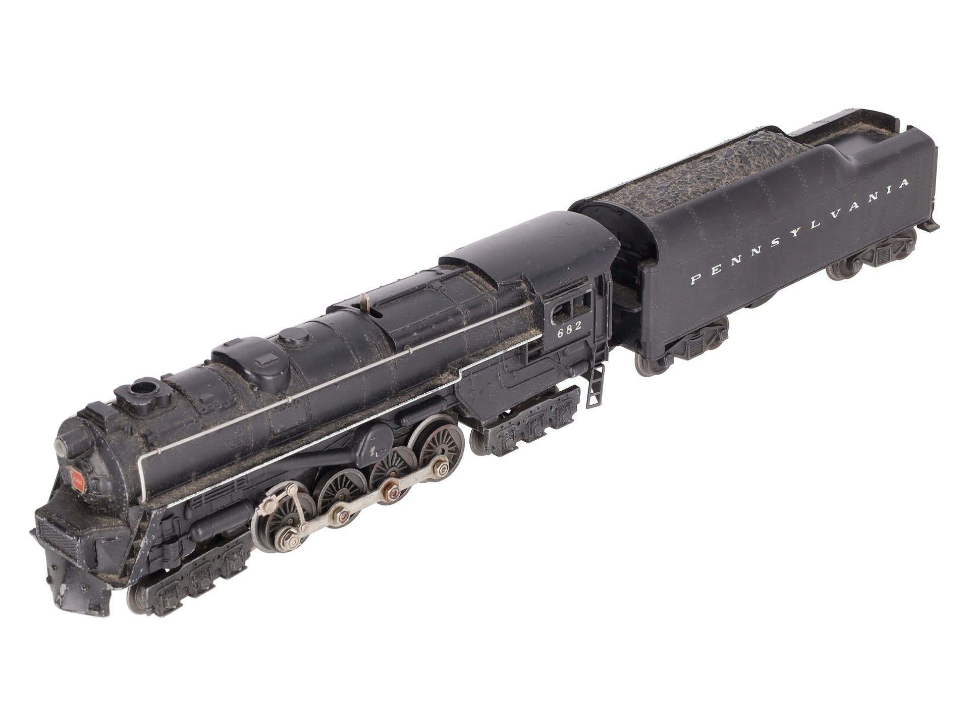 Lionel 682 Vintage O Postwar PRR 6-8-6 Steam Locomotive w/2046W-50 Tender VG