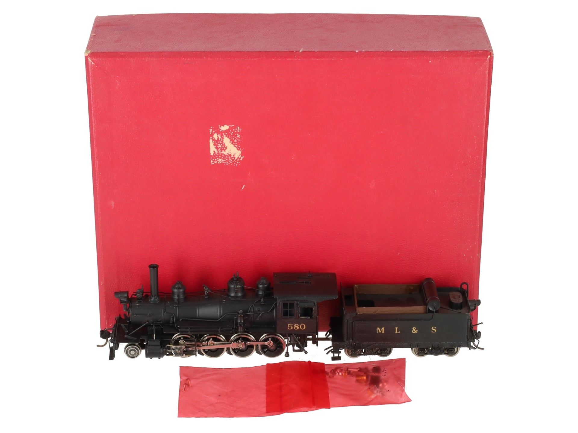 Key Imports 583 HO Scale Brass D&RGW Steam Locomotive & Tender- Painted EX/Box