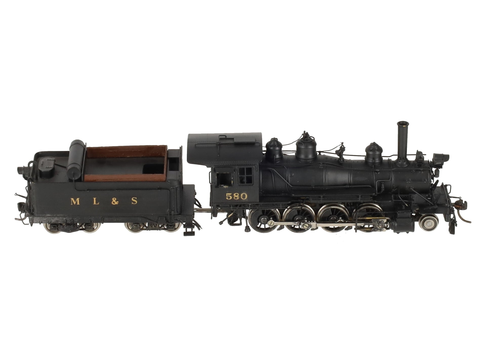 Key Imports 583 HO Scale Brass D&RGW Steam Locomotive & Tender- Painted EX/Box