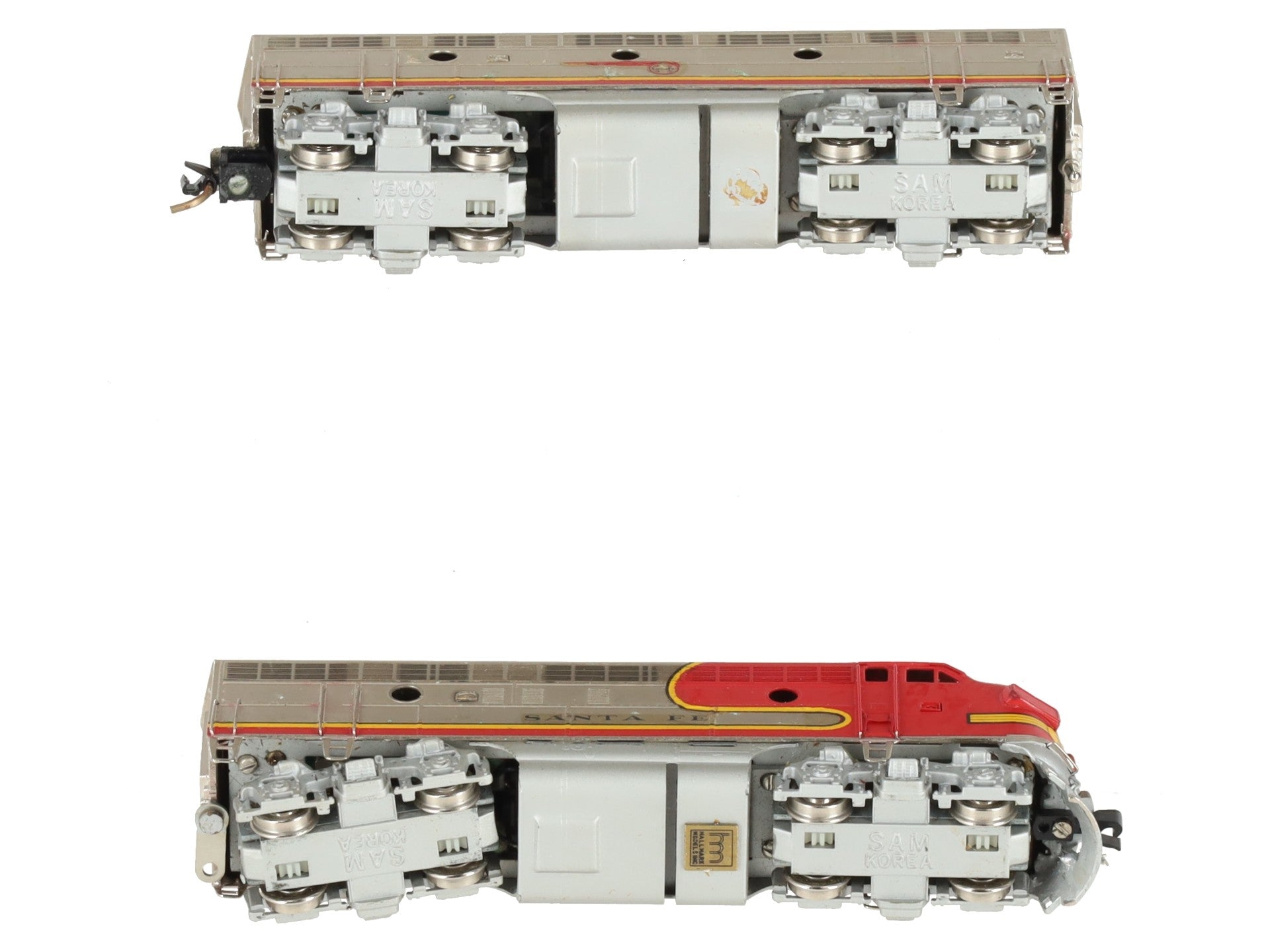 Hallmark Models N BRASS Santa Fe  EMD F3 Diesel Locomotives A&B Unit EX/Box