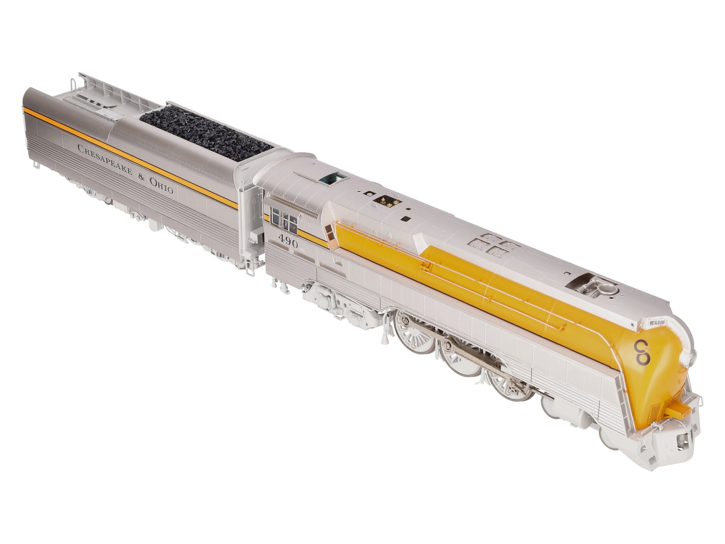 Sunset Models O Brass C&O L-1 Streamlined Hudson Steam Loco & Tender #490 2-Rail LN/Box