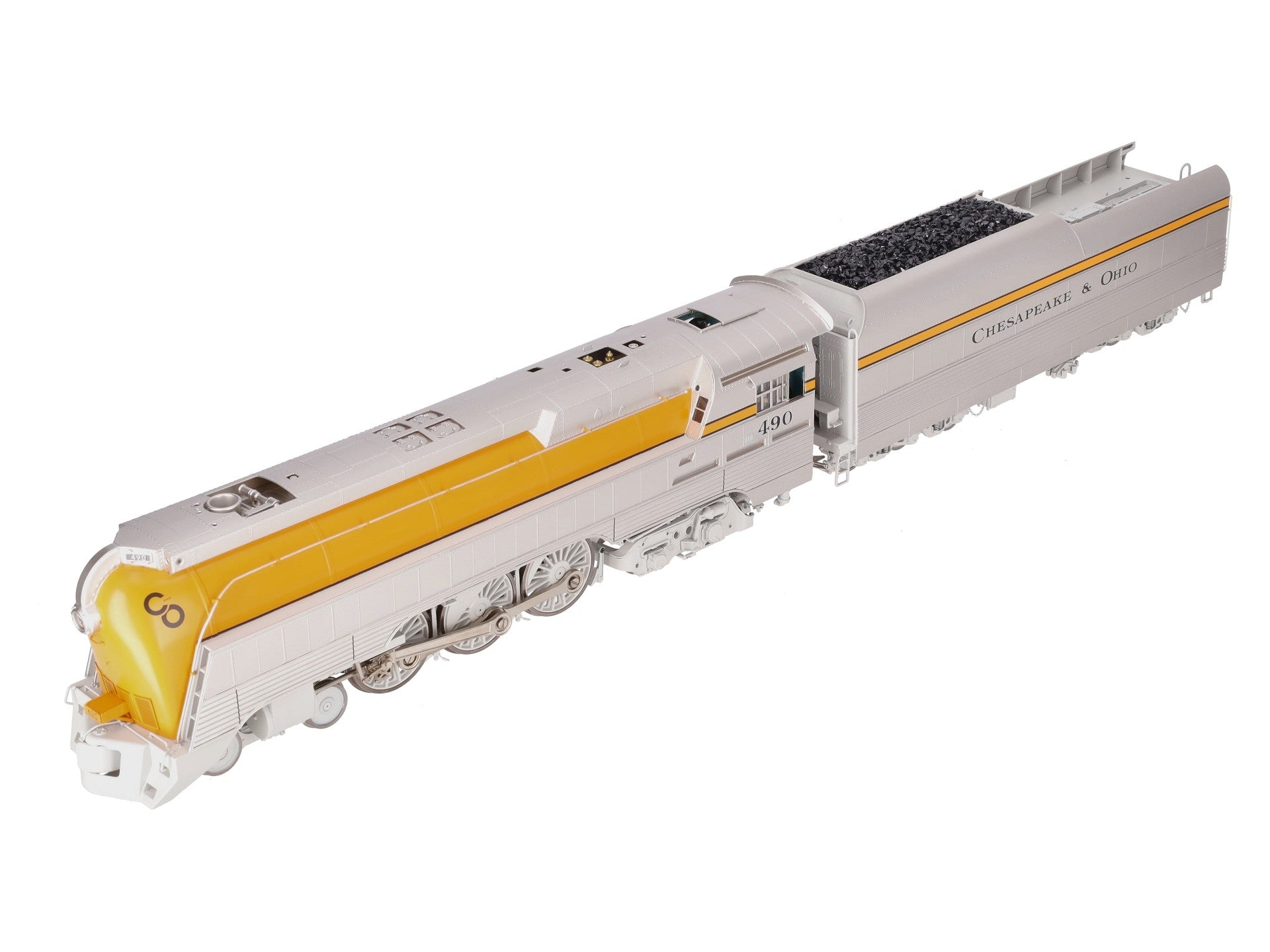 Sunset Models O Brass C&O L-1 Streamlined Hudson Steam Loco & Tender #490 2-Rail LN/Box