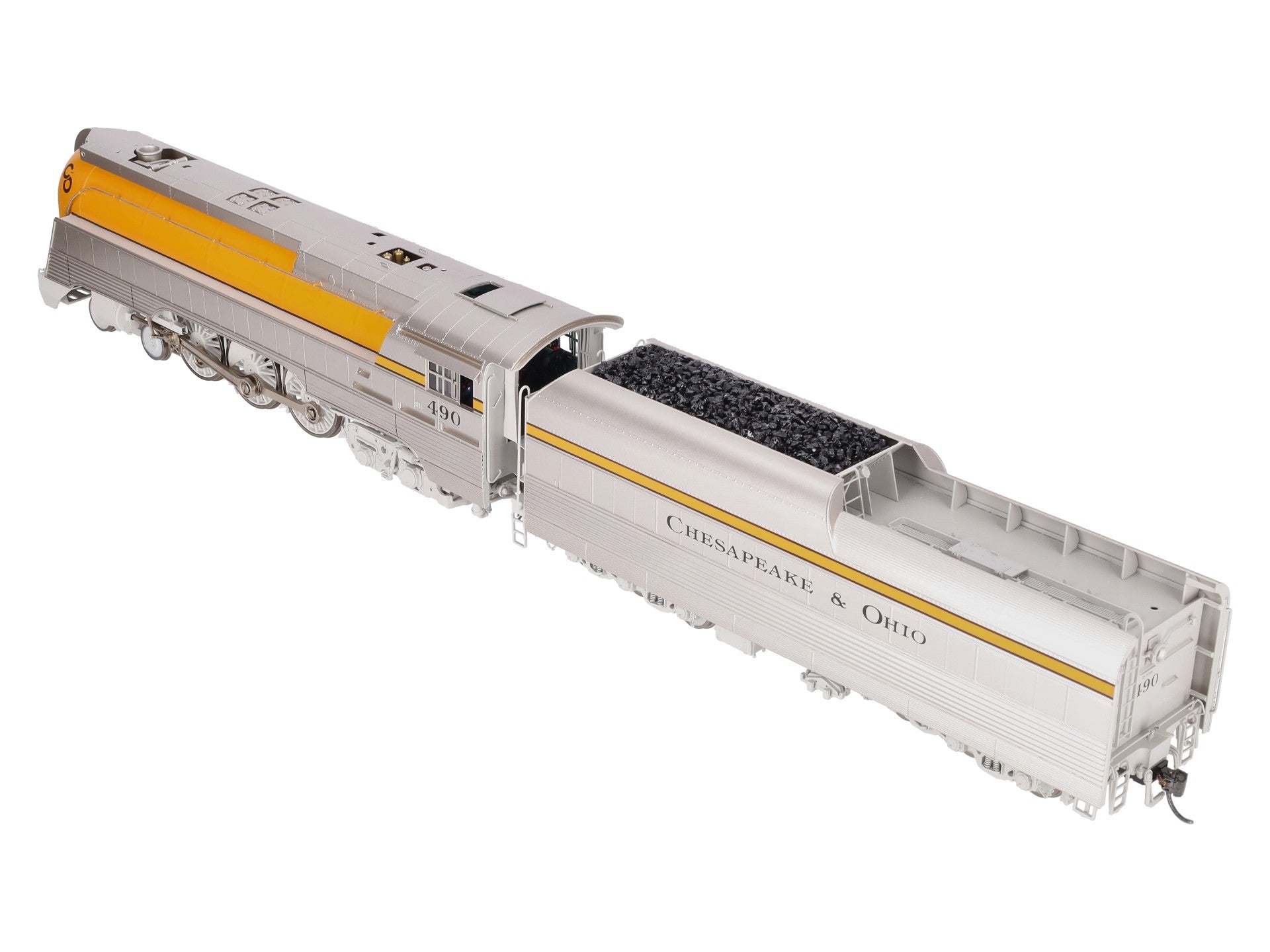 Sunset Models O Brass C&O L-1 Streamlined Hudson Steam Loco & Tender #490 2-Rail LN/Box