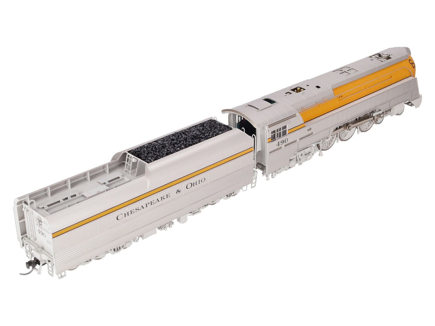 Sunset Models O Brass C&O L-1 Streamlined Hudson Steam Loco & Tender #490 2-Rail LN/Box