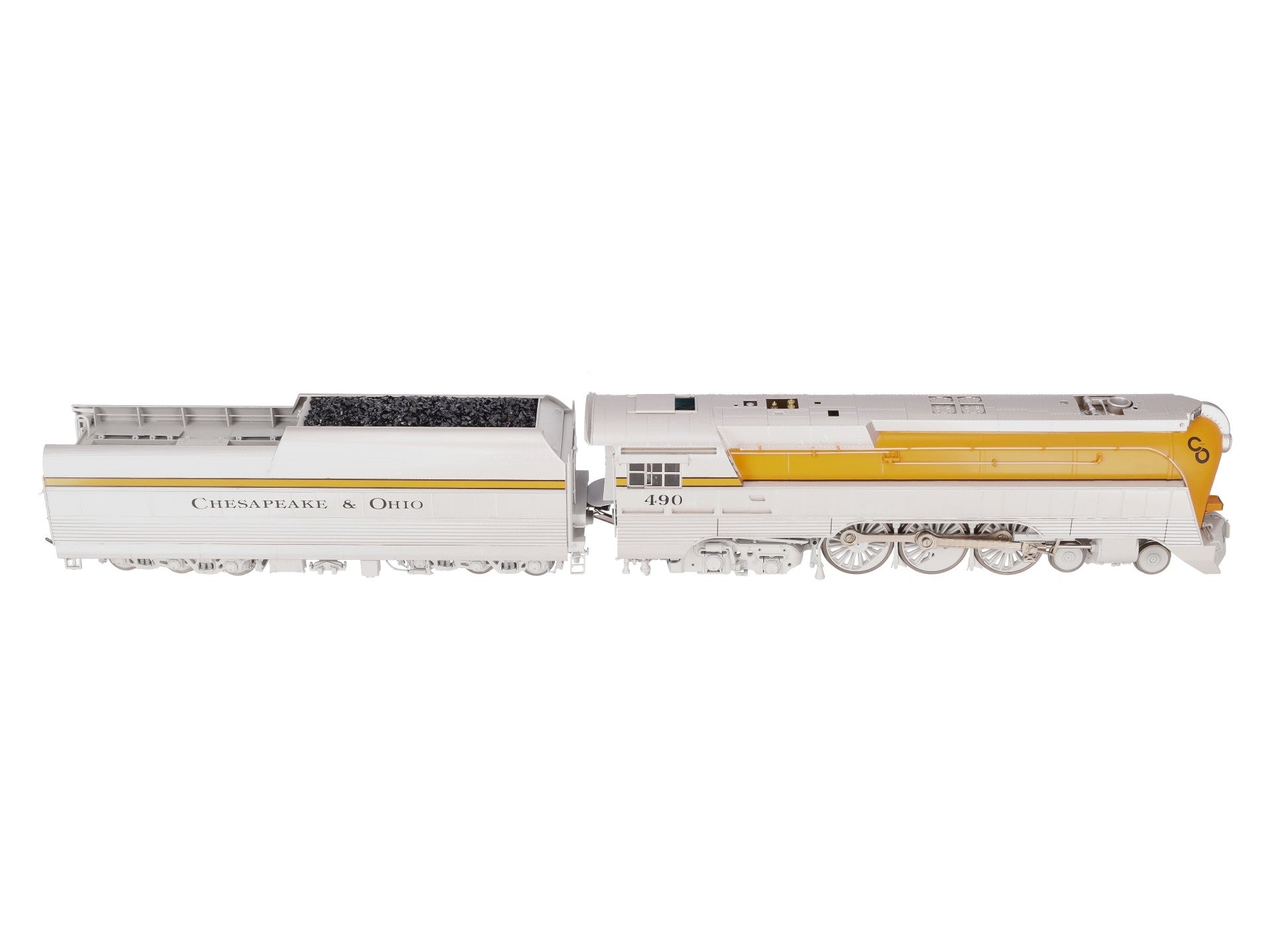Sunset Models O Brass C&O L-1 Streamlined Hudson Steam Loco & Tender #490 2-Rail LN/Box
