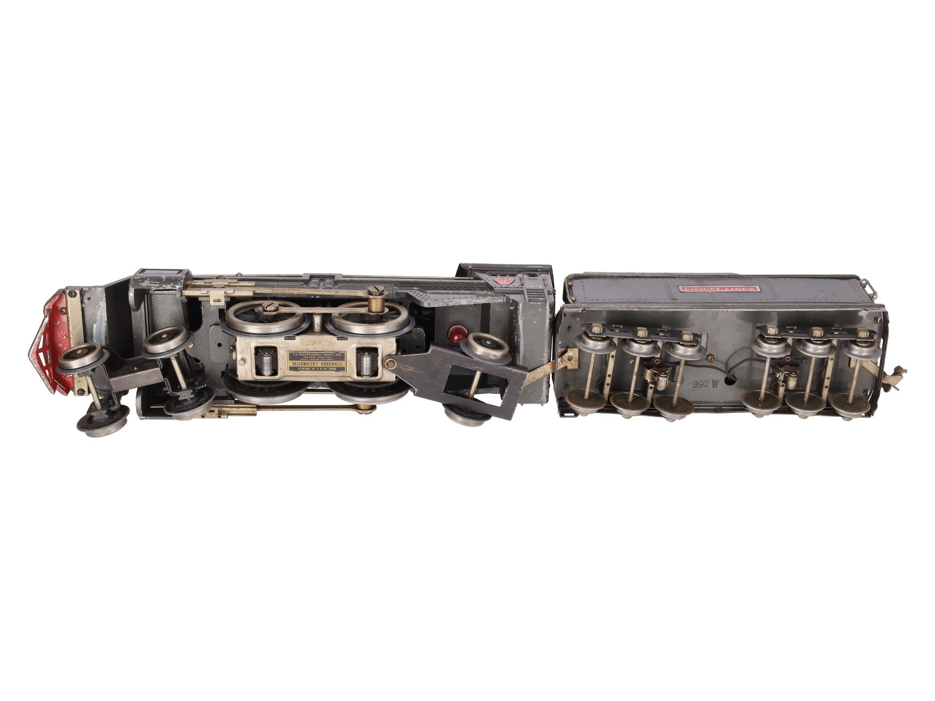 Lionel 392E Vintage Standard Gauge 4-4-2 Steam Locomotive and Tender #392W VG