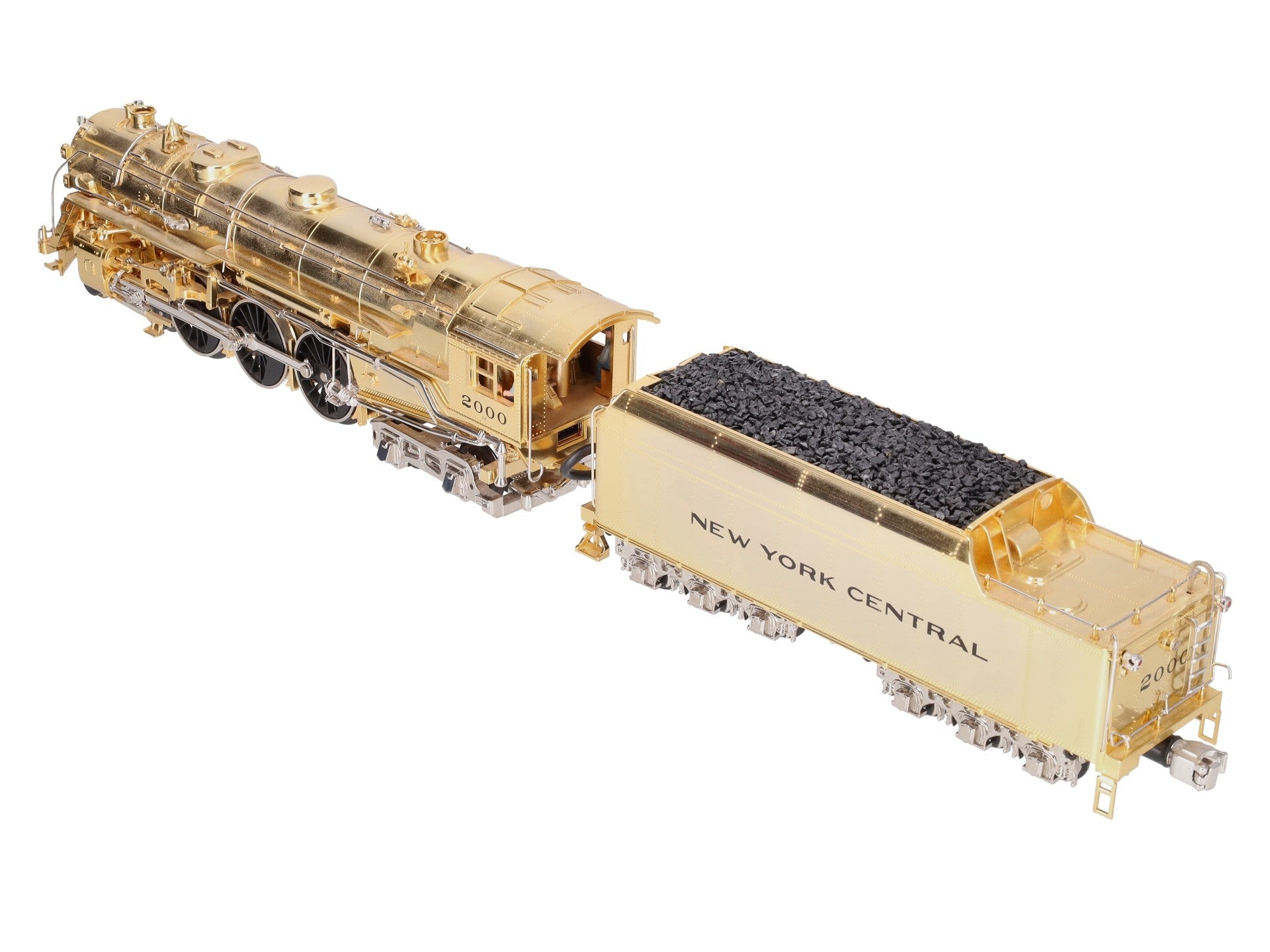 MTH 20-3040-1 O NYC Gold Plated Millennium J-1e Hudson Steam Loco & Tender w/PS1 EX/Box