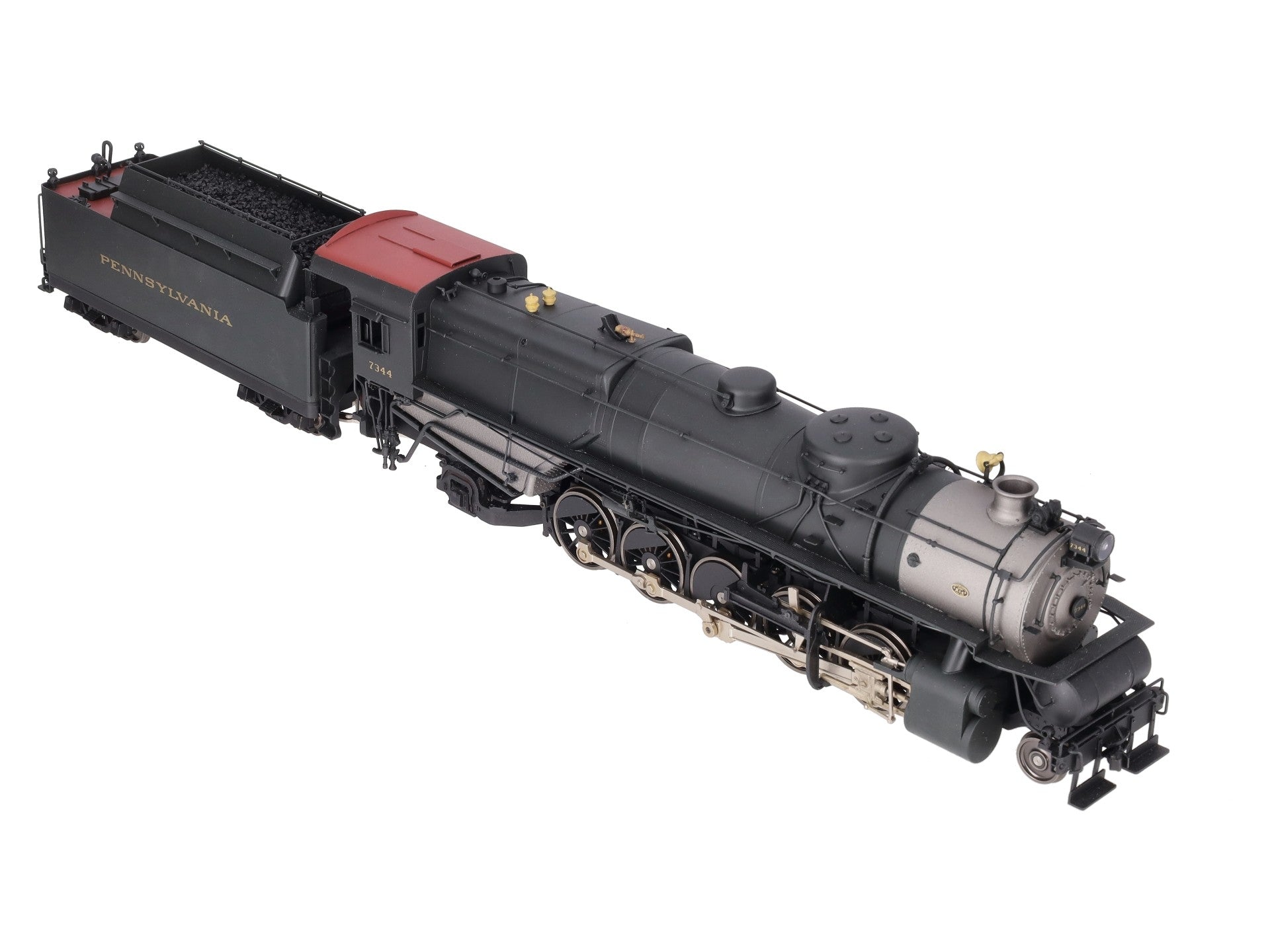 Sunset Models O Brass PRR N-1s 2-10-2 Steam Locomotive & Tender #7344 (2-Rail) EX/Box