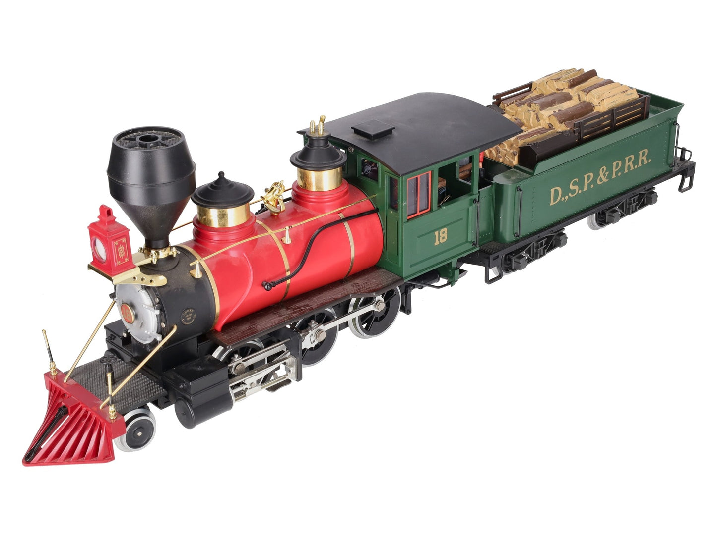 LGB 2018D G Scale DSP&PRR 2-6-0 Mogul Steam Locomotive & Tender #18 VG/Box