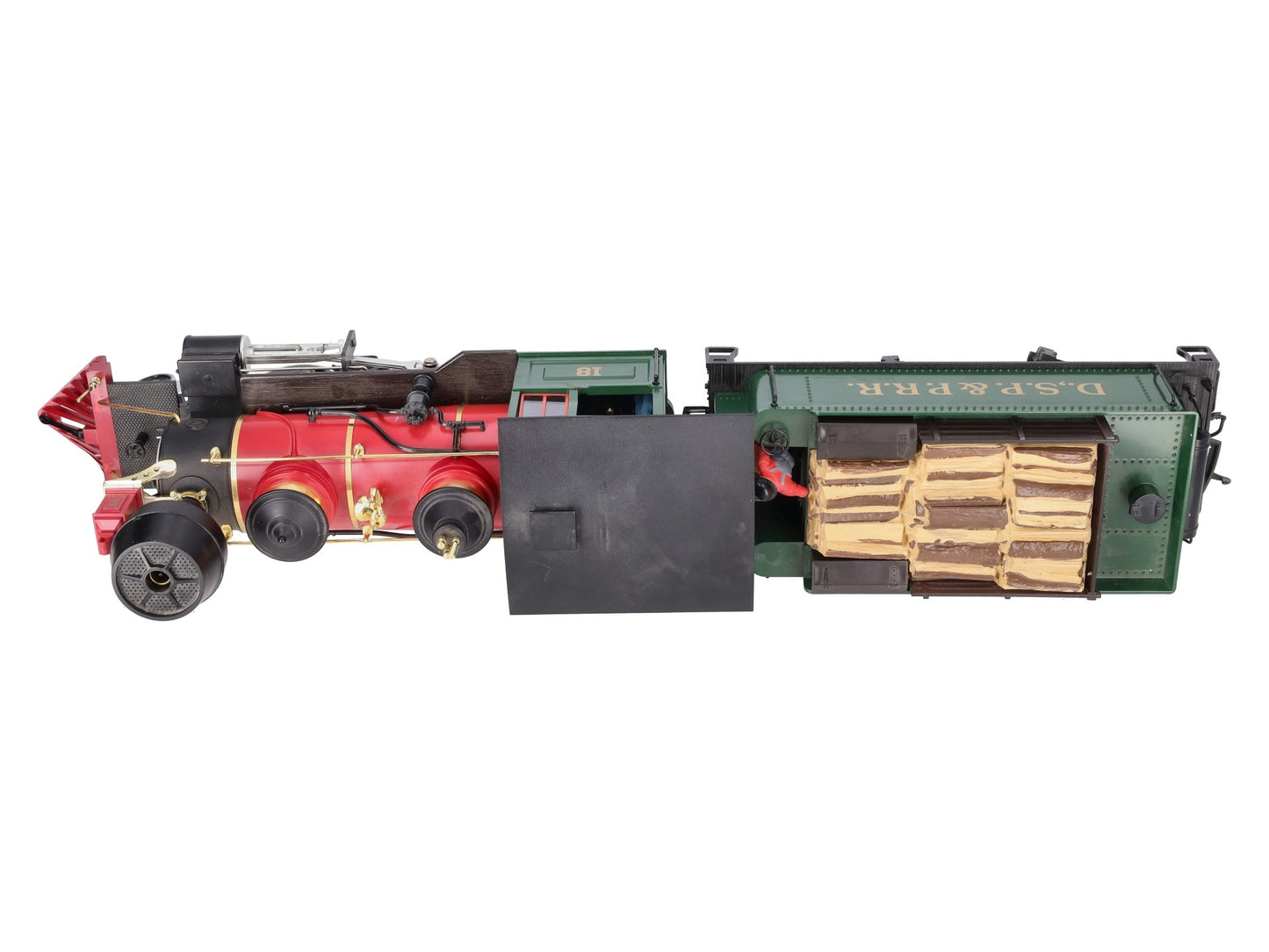 LGB 2018D G Scale DSP&PRR 2-6-0 Mogul Steam Locomotive & Tender #18 VG/Box
