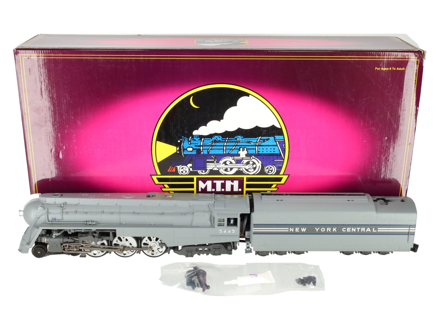MTH 20-3045-1 O New York Central Dreyfuss Hudson Steam Loco & Tender #5445 wPS2 EX/Box