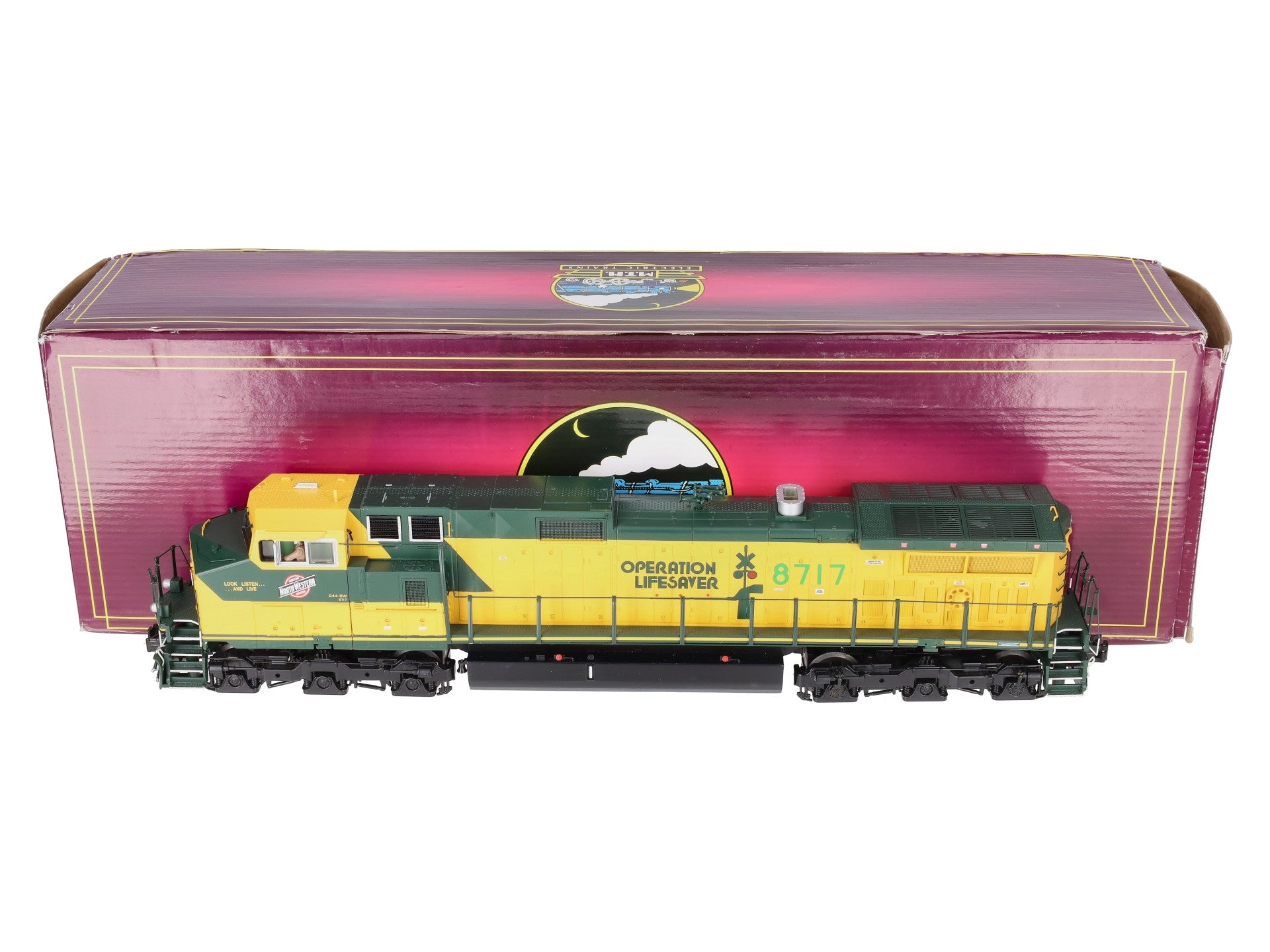 MTH 20-20118-1 CNW Dash-9 Diesel Engine w/PS2 #8717 (Hi-Rail Wheels) LN/Box