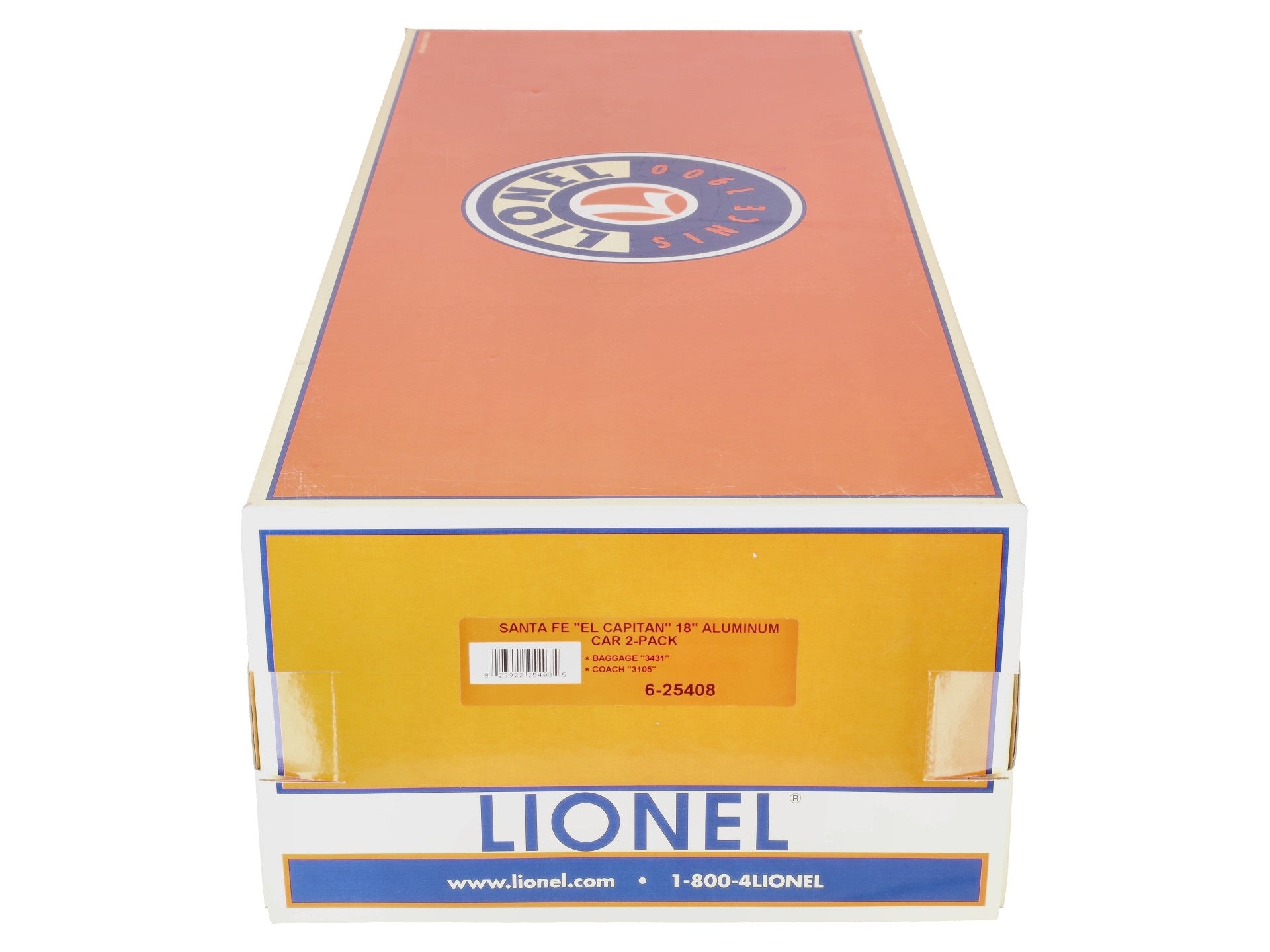 Lionel 6-25408 O Gauge Santa Fe El Capitan Aluminum Passenger Set LN/Box