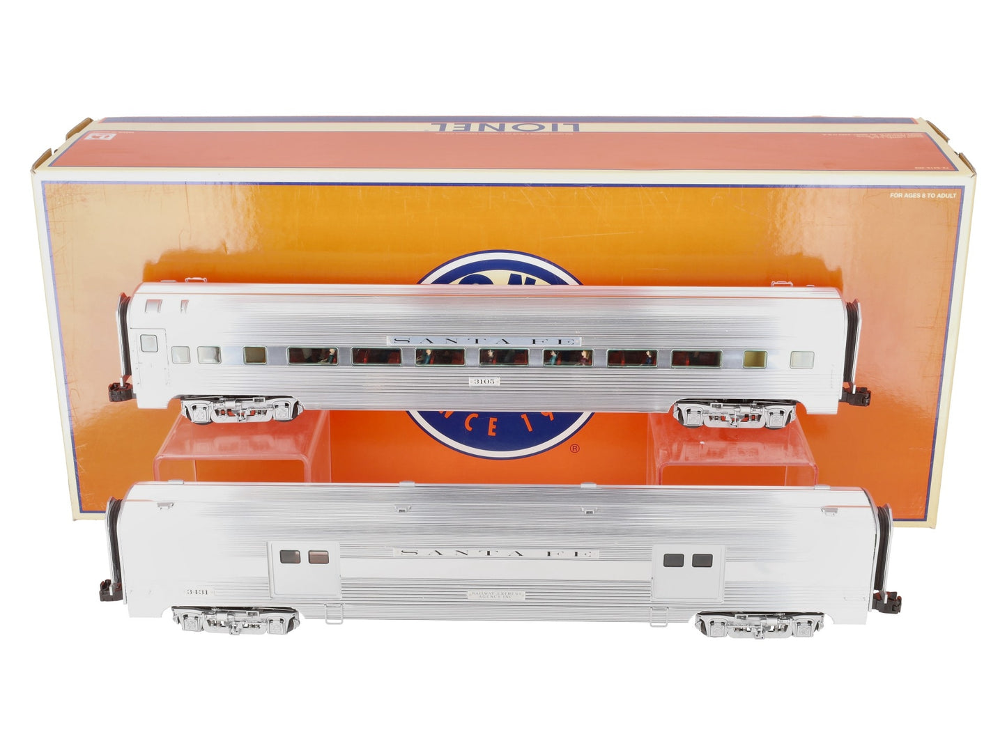 Lionel 6-25408 O Gauge Santa Fe El Capitan Aluminum Passenger Set LN/Box