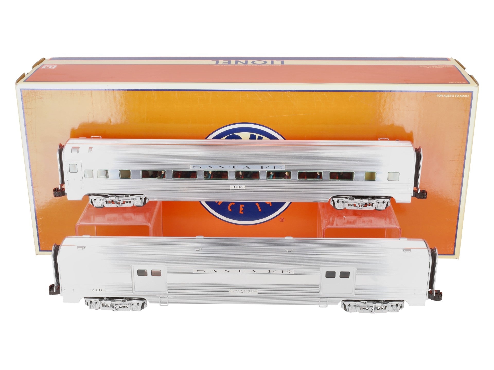 Lionel 6-25408 O Gauge Santa Fe El Capitan Aluminum Passenger Set LN/Box