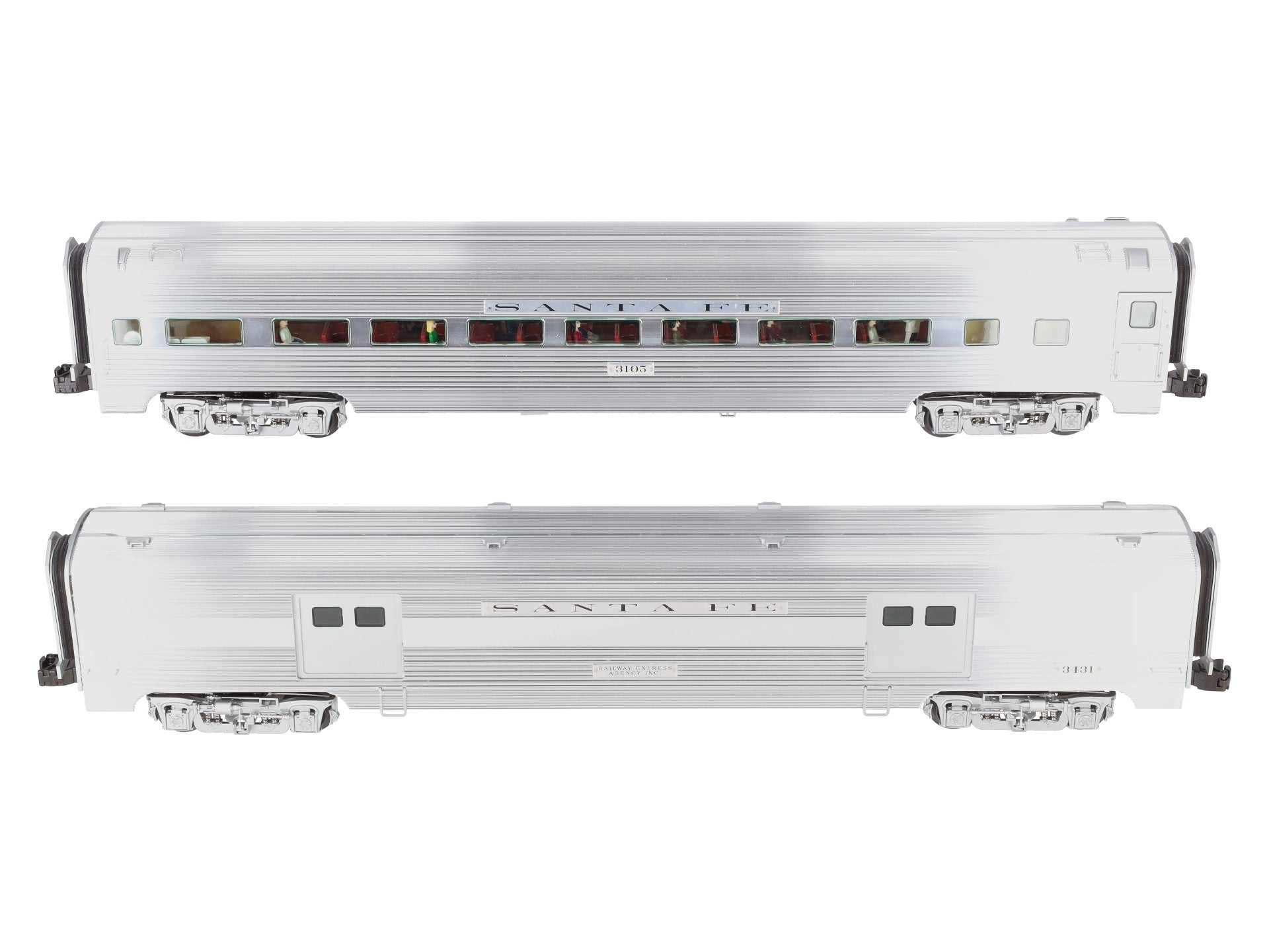 Lionel 6-25408 O Gauge Santa Fe El Capitan Aluminum Passenger Set LN/Box