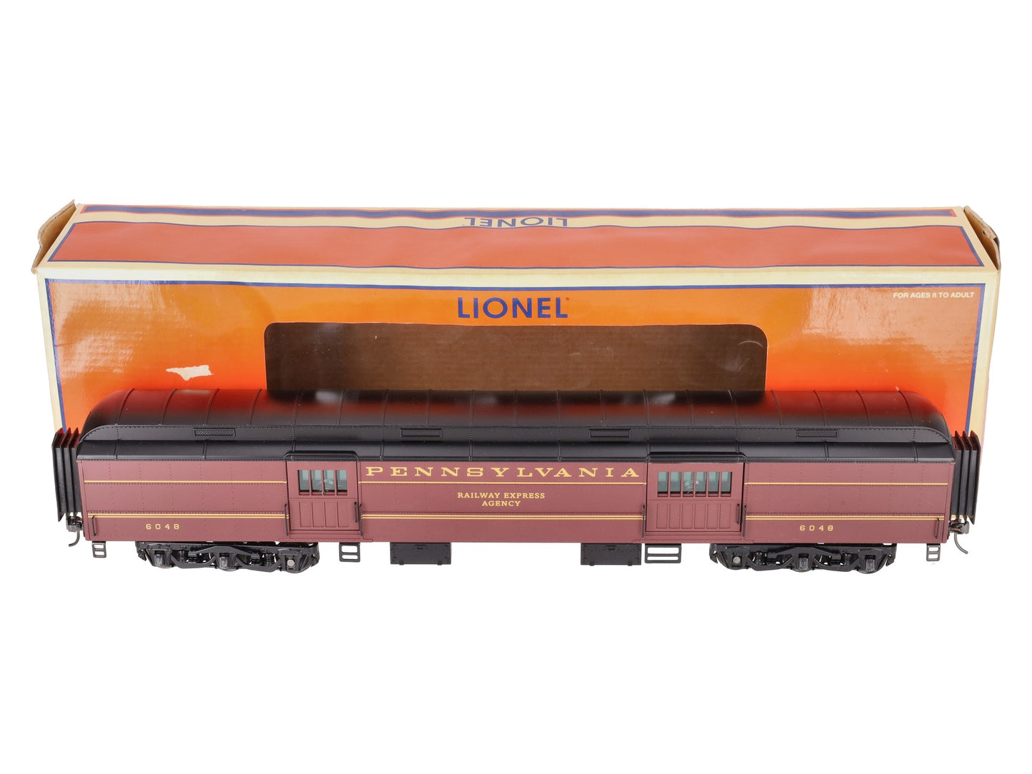 Lionel 6-255555 O Gauge Pennsylvania PRR Heavyweight Baggage Car #6048 (2-Rail) VG/Box