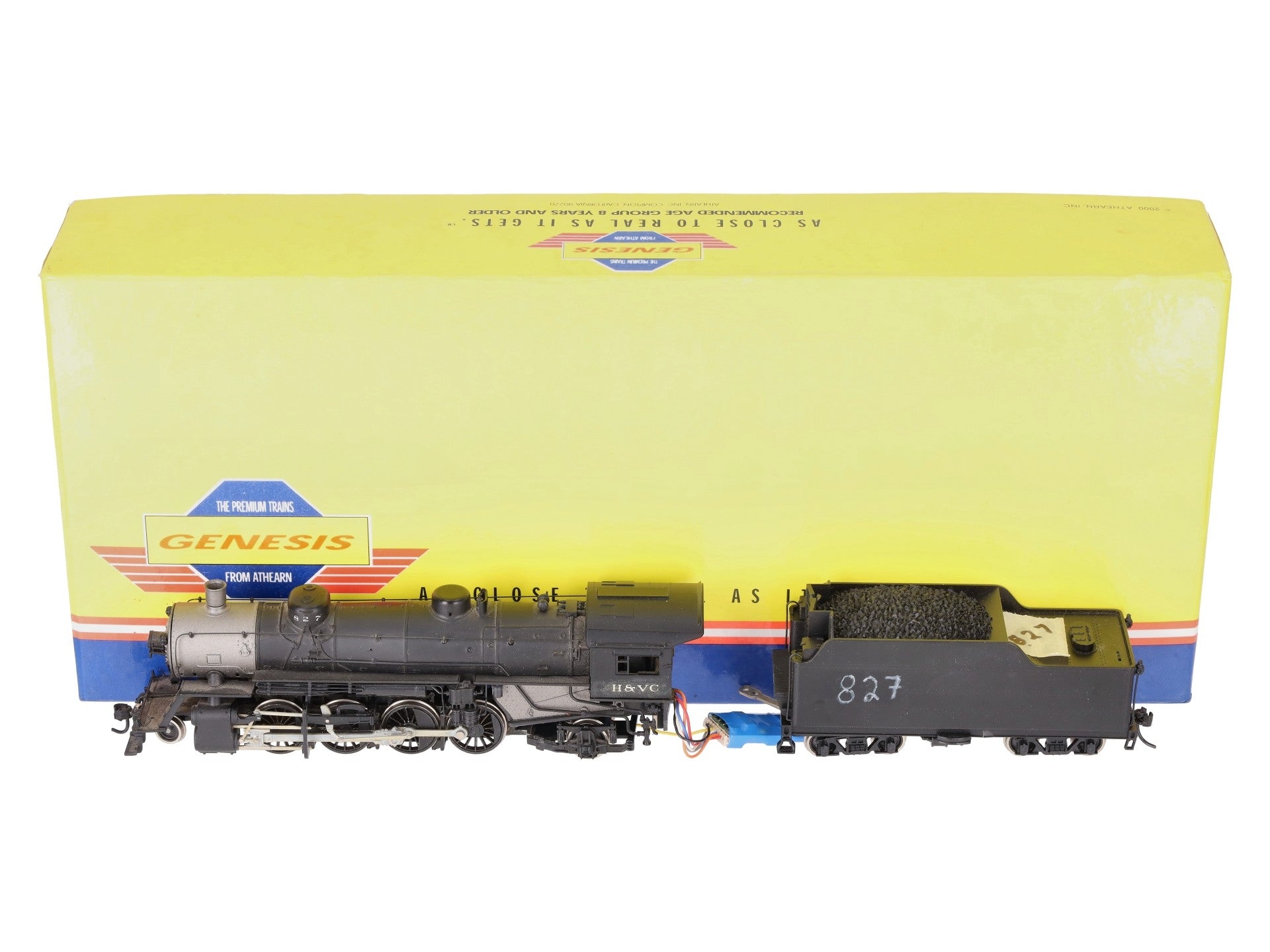 Athearn G9001 HO Scale H&VC USRA 2-8-2 Mikado Steam Locomotive & Tender - Custom/Box