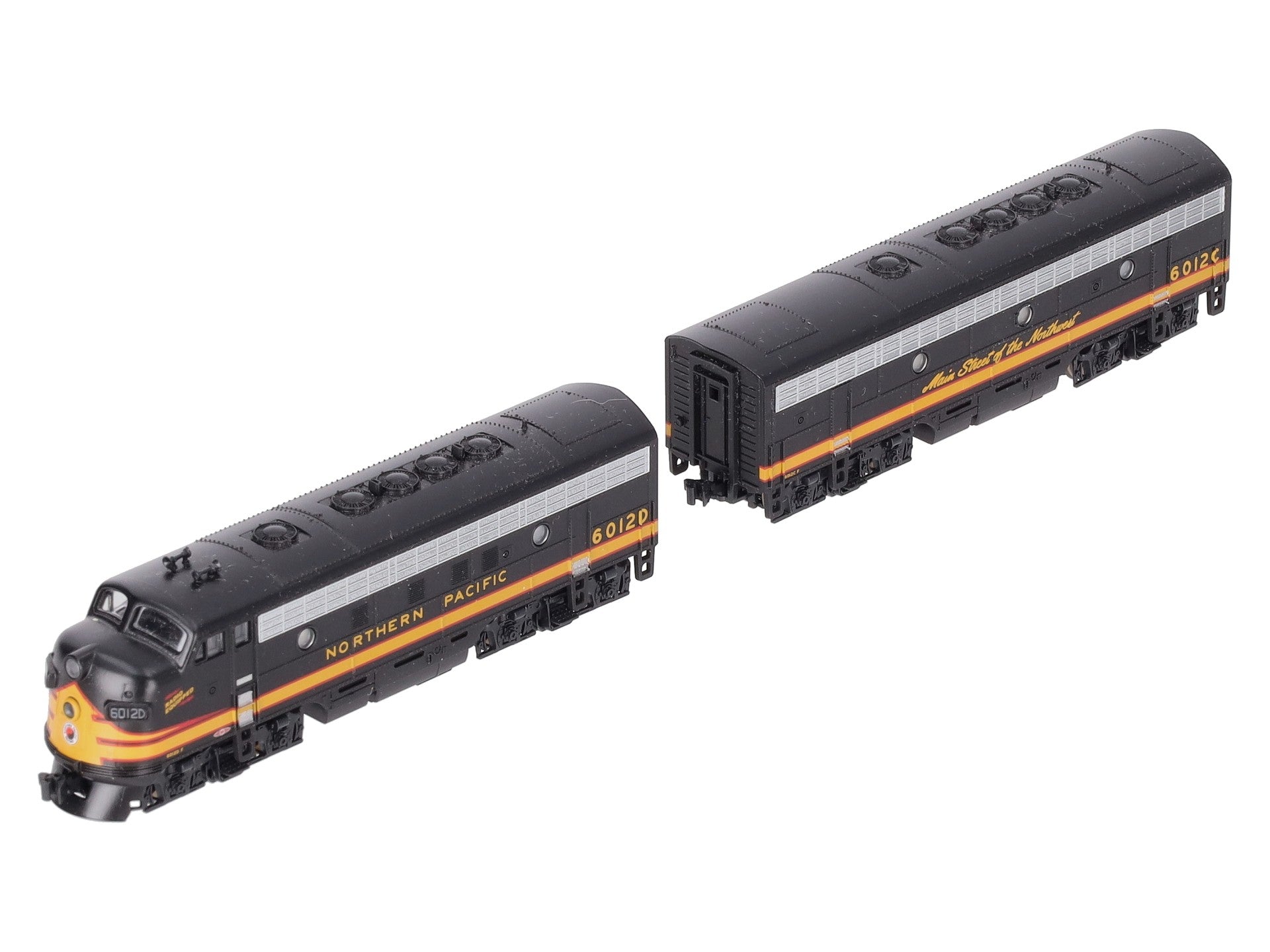 Kato 106-0423 N NP EMD F7 A/B Diesel Locomotive #6012D, 6012C (Set of 2) LN/Box