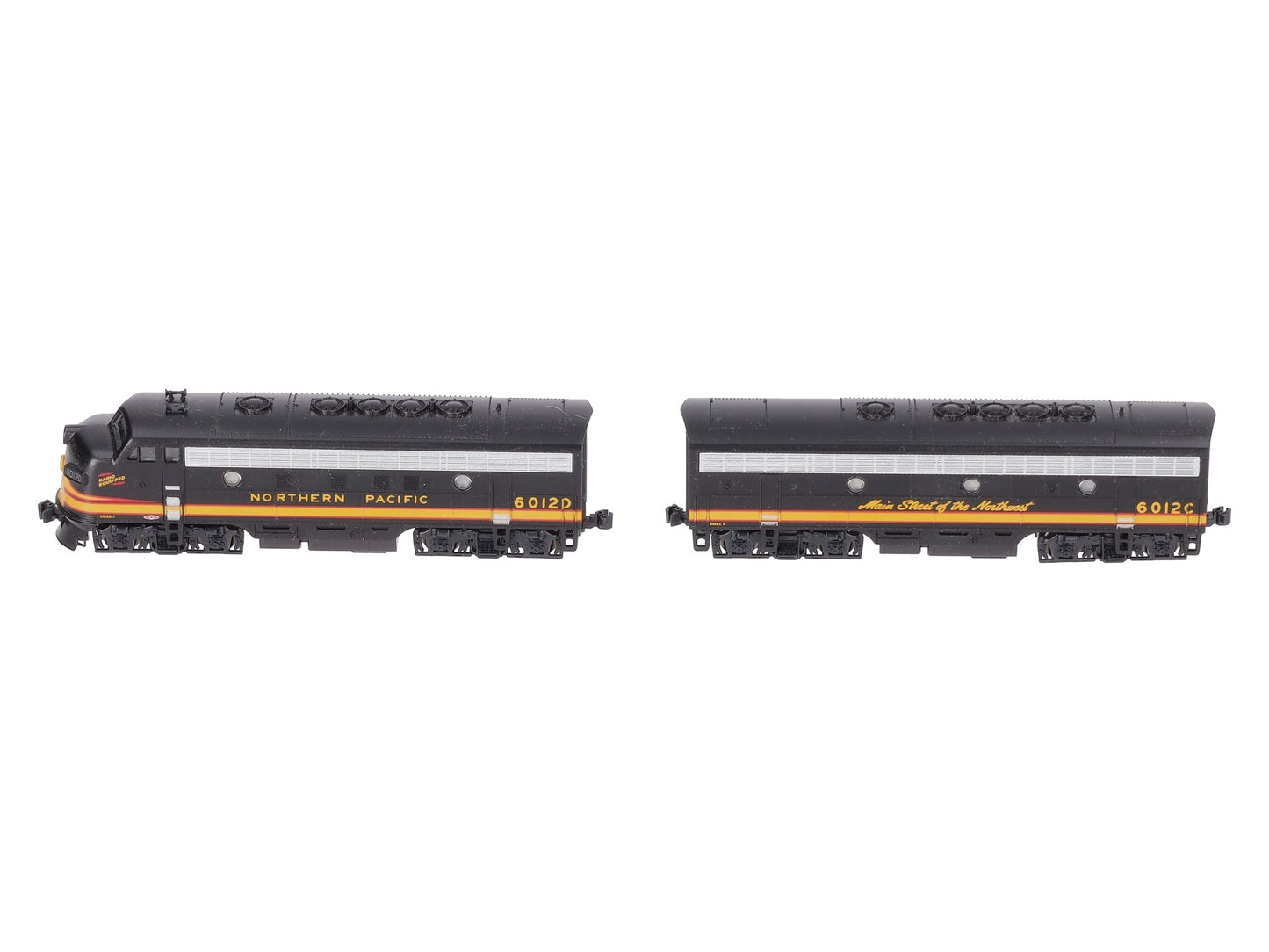 Kato 106-0423 N NP EMD F7 A/B Diesel Locomotive #6012D, 6012C (Set of 2) LN/Box