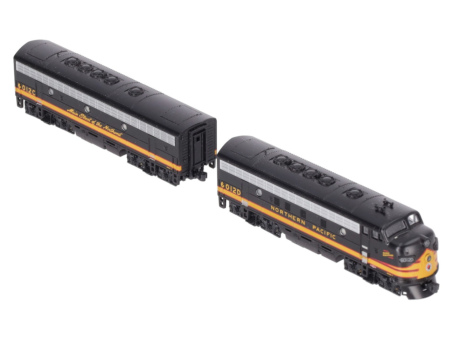 Kato 106-0423 N NP EMD F7 A/B Diesel Locomotive #6012D, 6012C (Set of 2) LN/Box