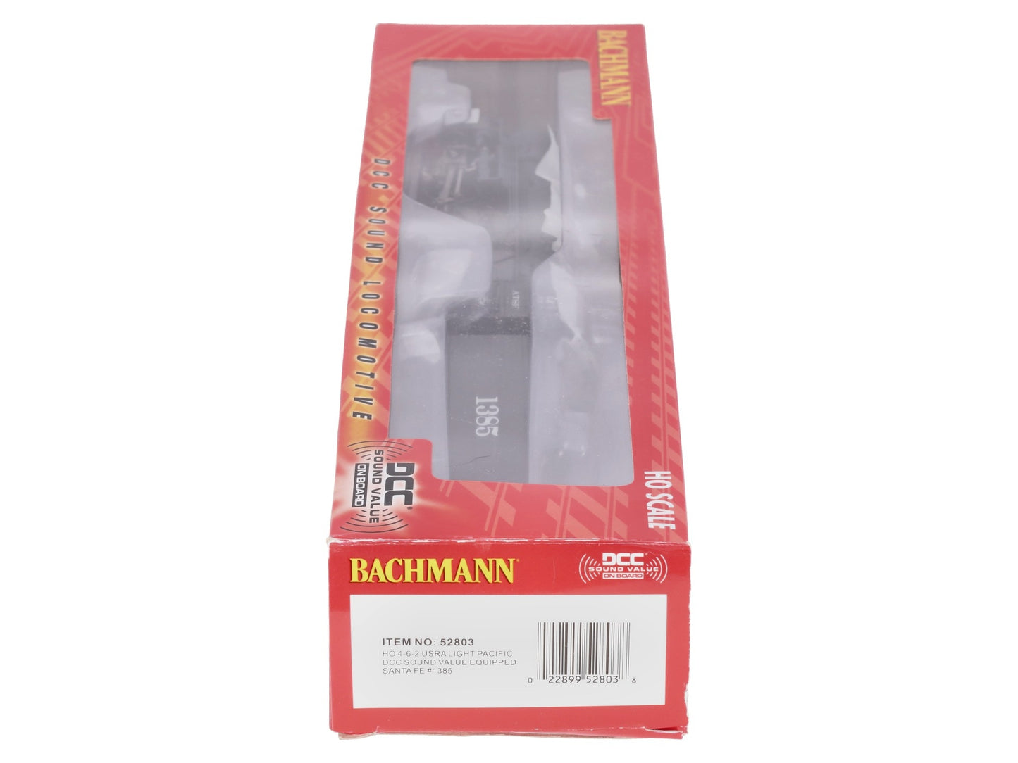 Bachmann 52803 HO Santa Fe 4-6-2 Pacific Locomotive & Tender #1385 EX/Box