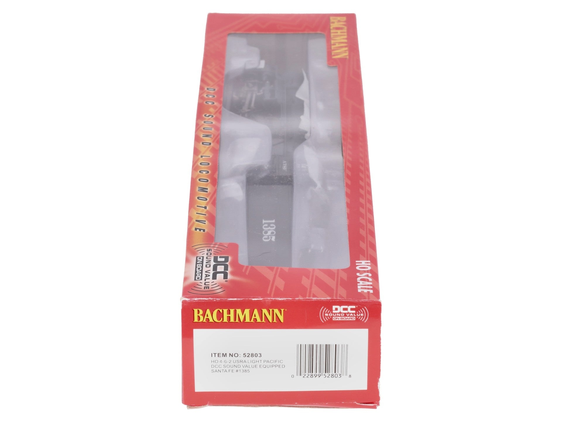 Bachmann 52803 HO Santa Fe 4-6-2 Pacific Locomotive & Tender #1385 EX/Box