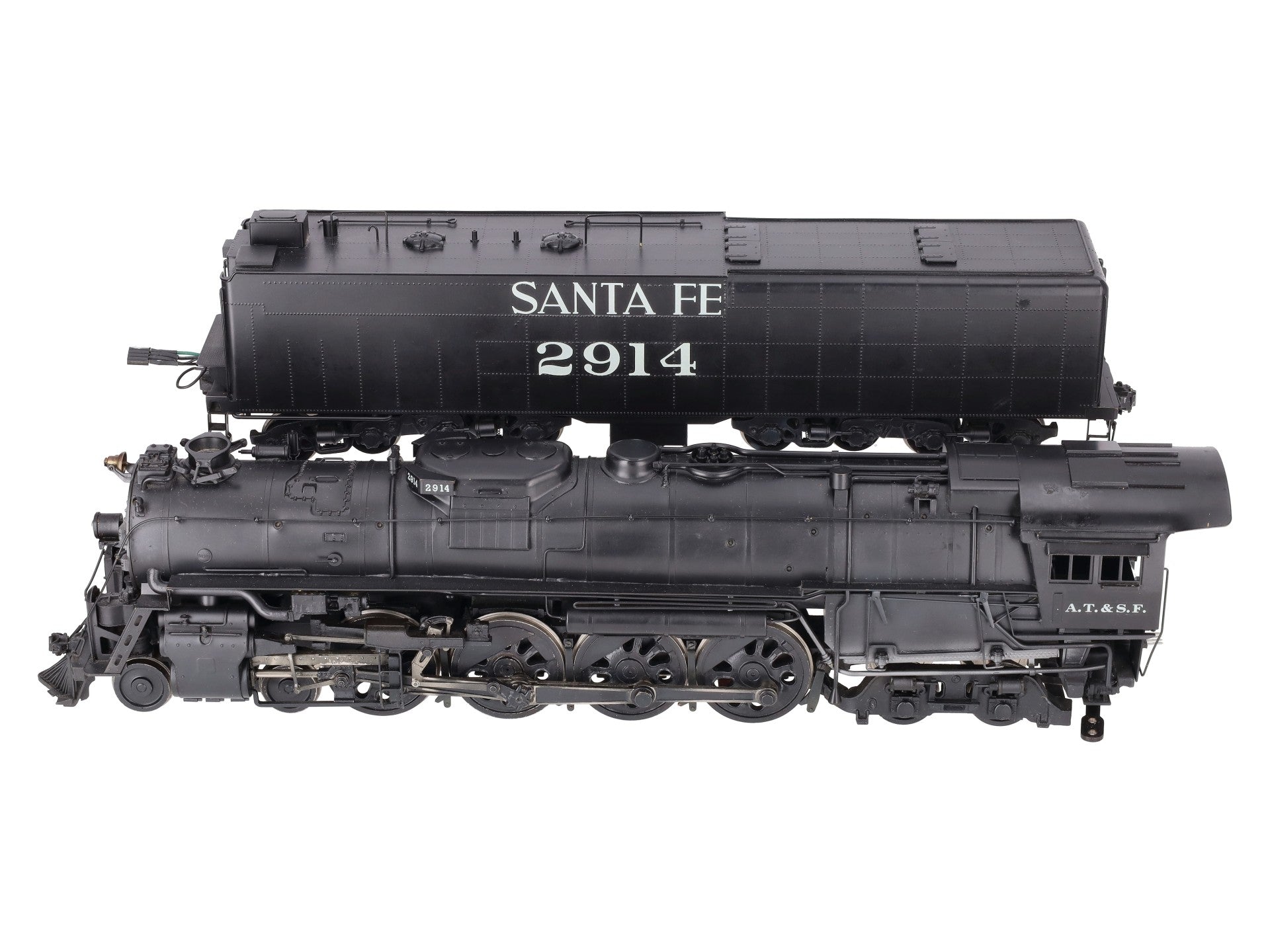 US Hobbies 4-8-4 O Santa Fe BRASS Steam Locomotive and Tender #2914 (2 Rail) EX/Box