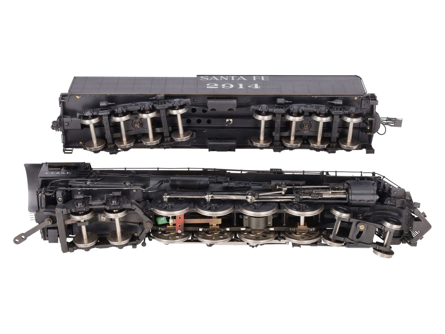 US Hobbies 4-8-4 O Santa Fe BRASS Steam Locomotive and Tender #2914 (2 Rail) EX/Box
